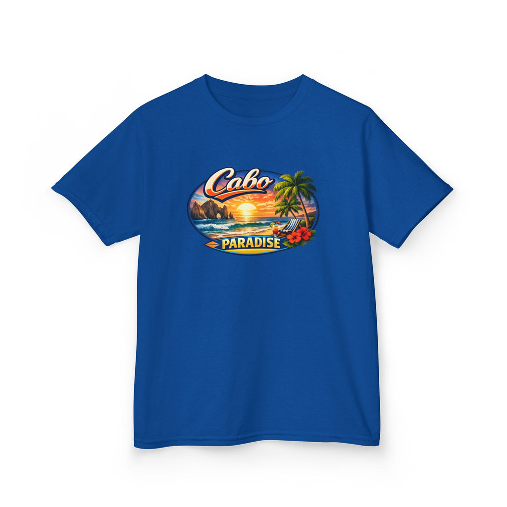 Kids Tee — "Cabo Paradise" Sunset Beach Graphic