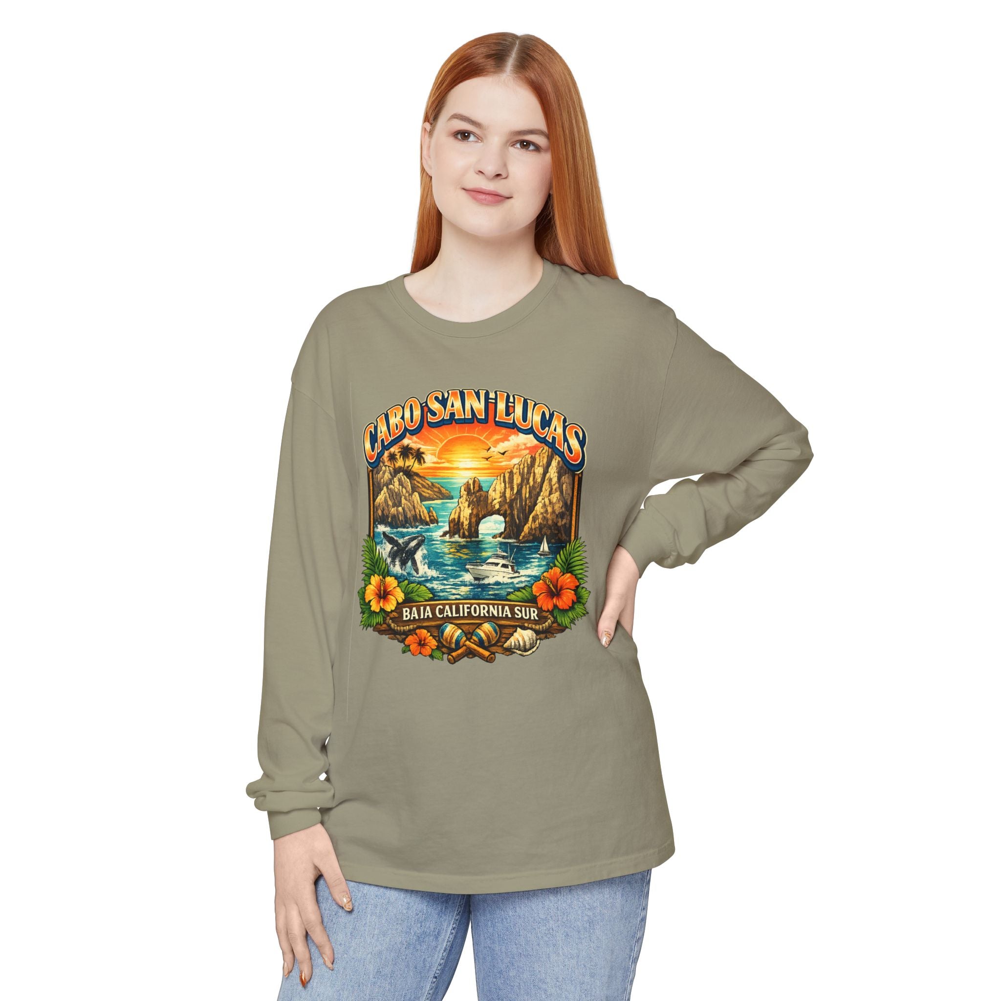Cabo San Lucas Long Sleeve T-Shirt – Baja California Sun Beach Graphic