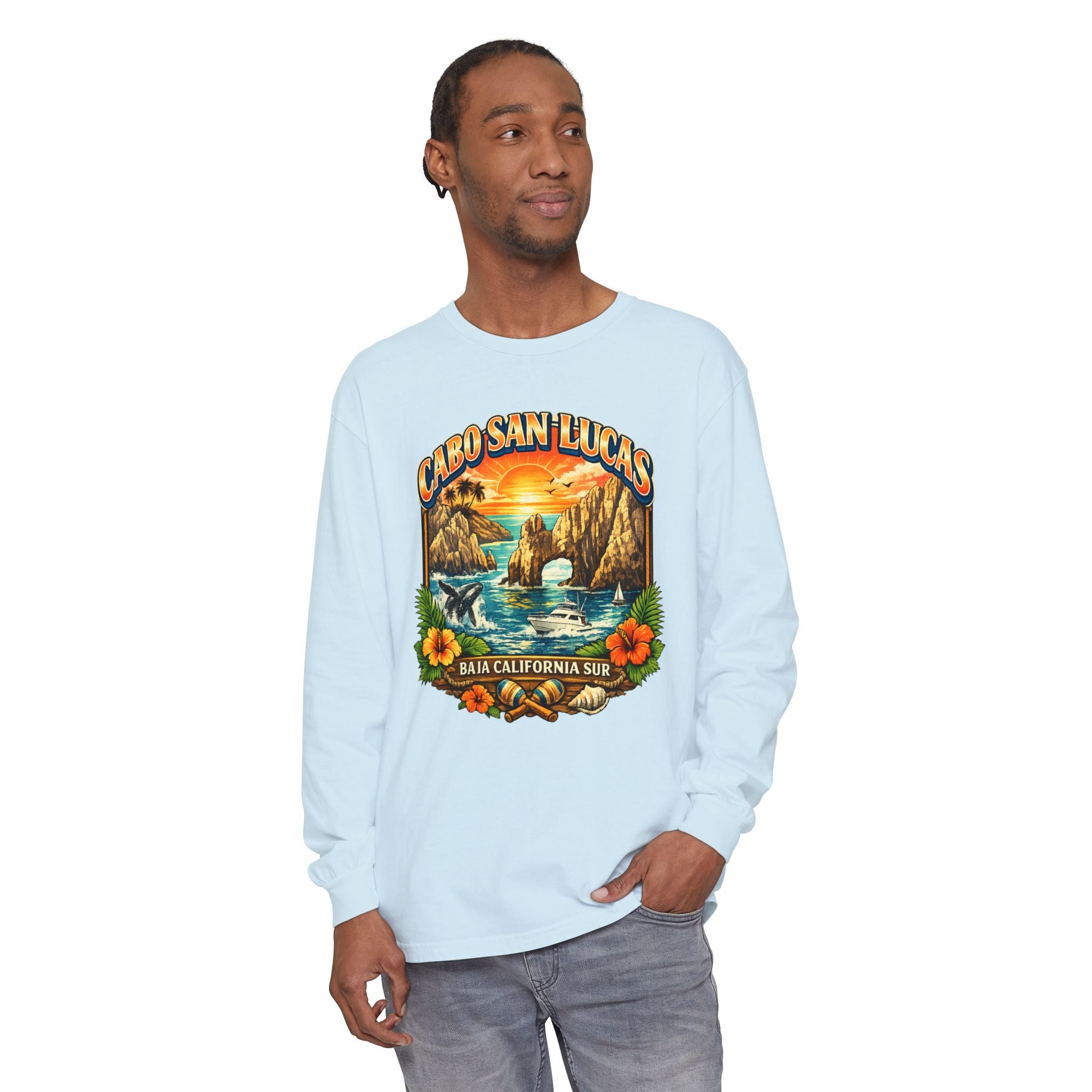 Cabo San Lucas Long Sleeve T-Shirt – Baja California Sun Beach Graphic