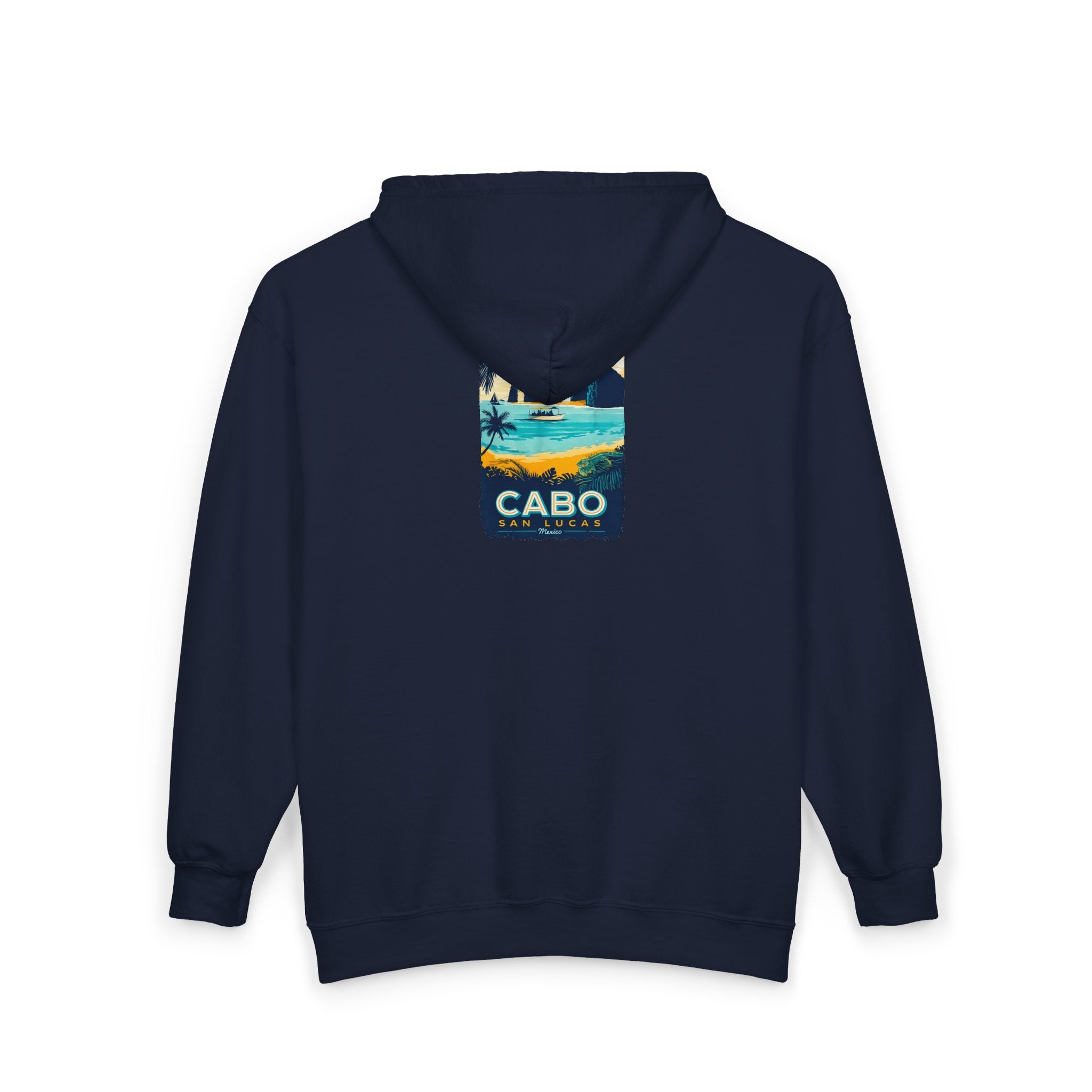Cabo San Lucas Arch Zip Hoodie — Baja Beach Travel Pullover