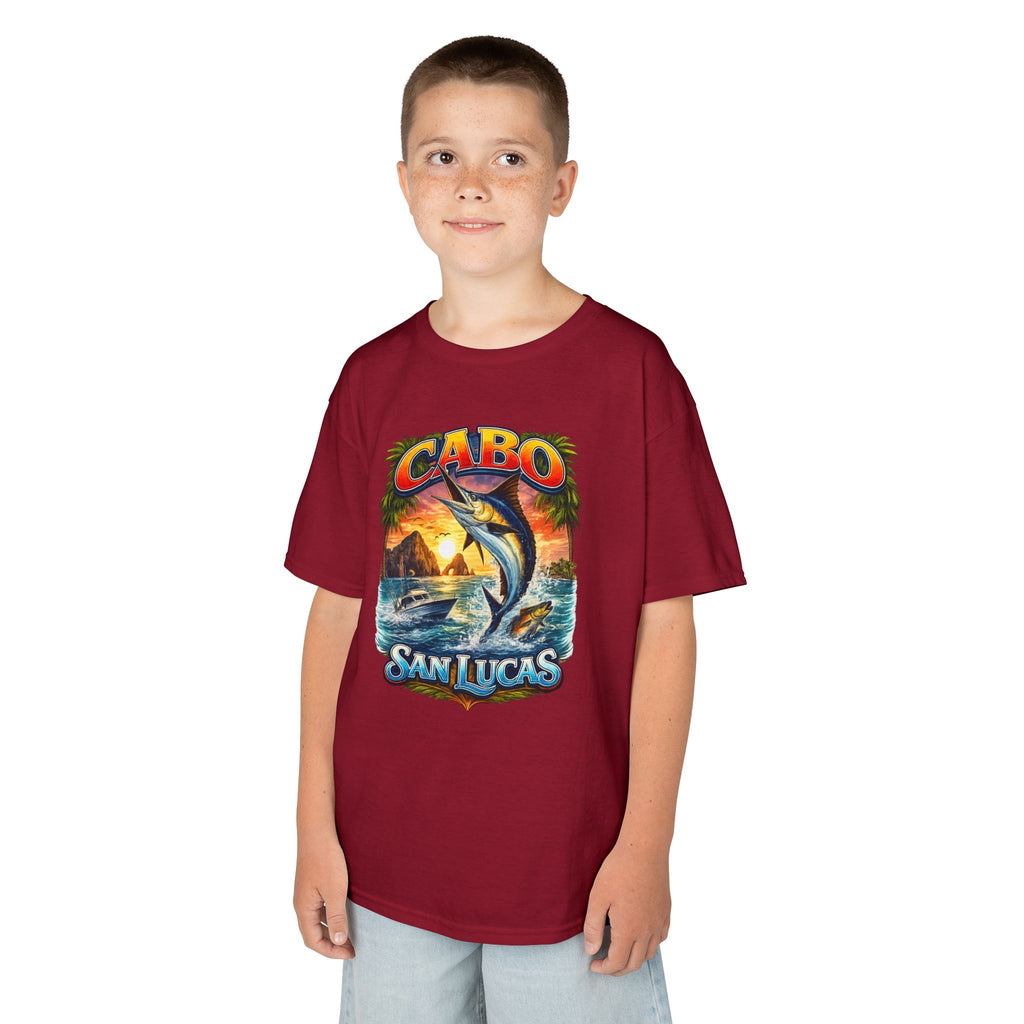 Kids T-Shirt - Cabo San Lucas Marlin Sunset Graphic