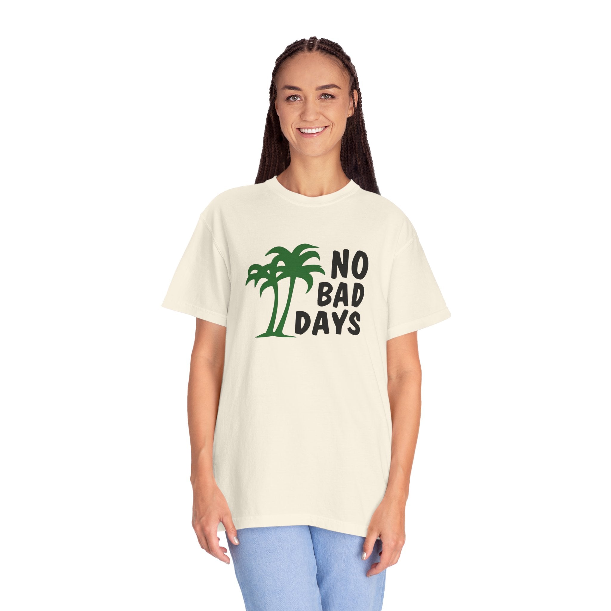 No Bad Days Palm Tree T-Shirt — Casual Beach Vibe Graphic Tee