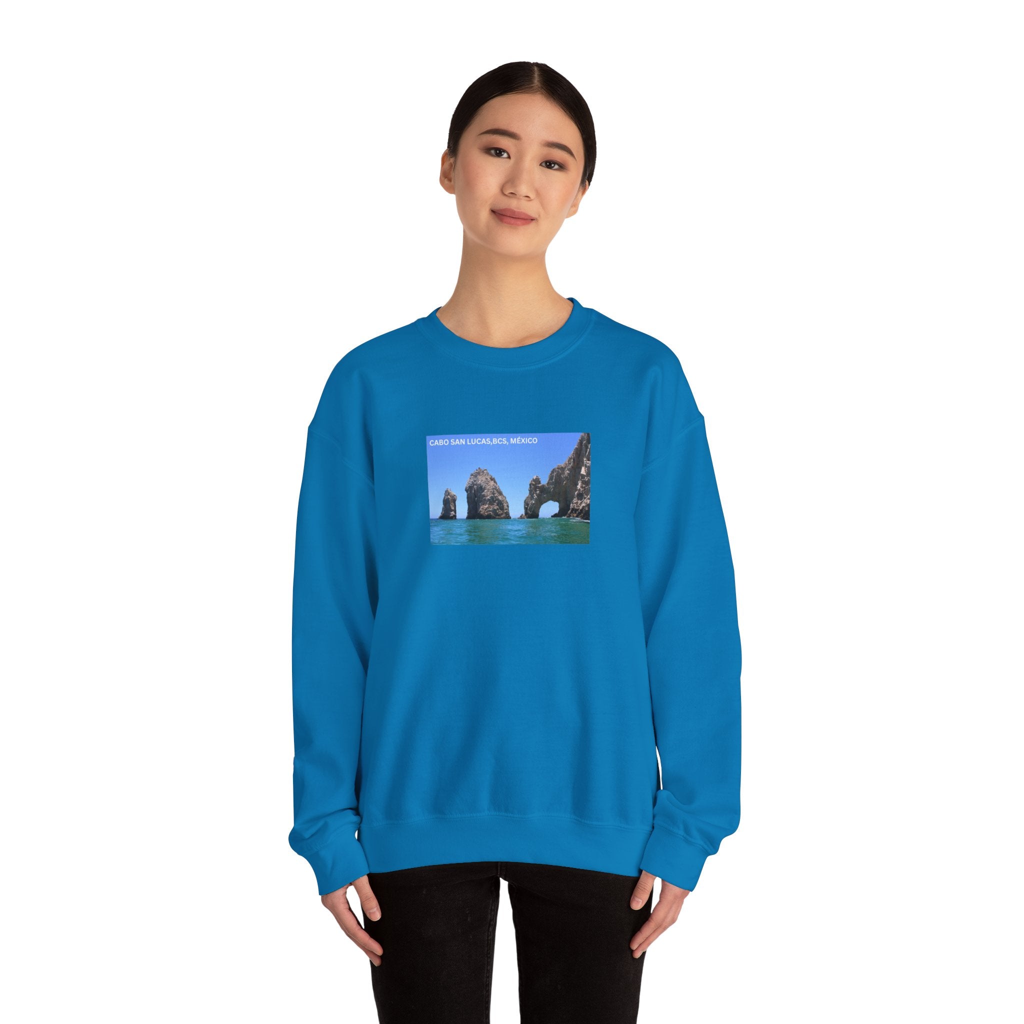 Cabo San Lucas Arch Crewneck Sweatshirt — Mexican Beach Photo Pullover