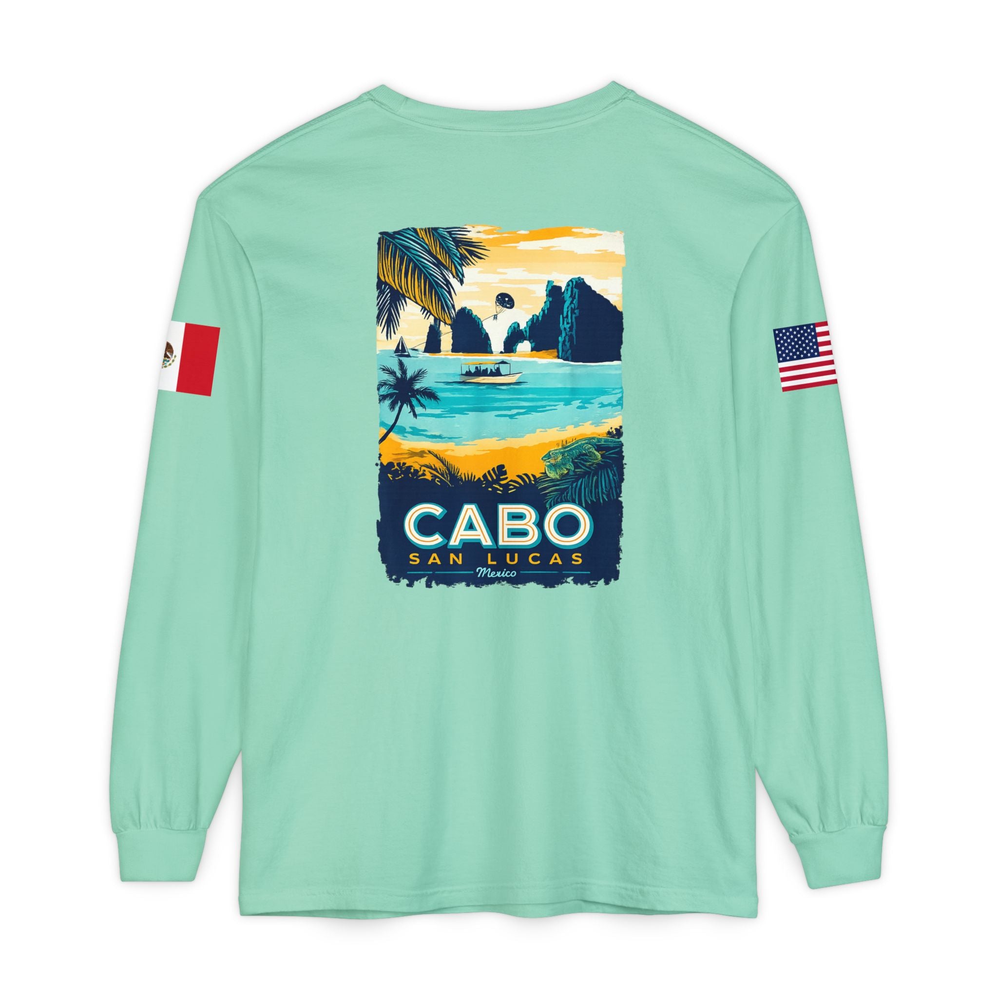 Cabo San Lucas Long Sleeve Tee — Vintage Beach Graphic