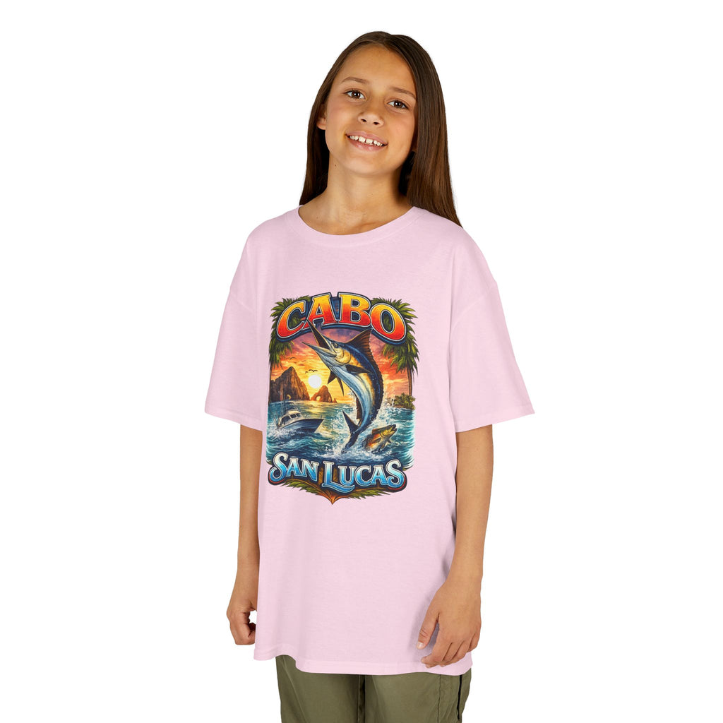 Kids T-Shirt - Cabo San Lucas Marlin Sunset Graphic