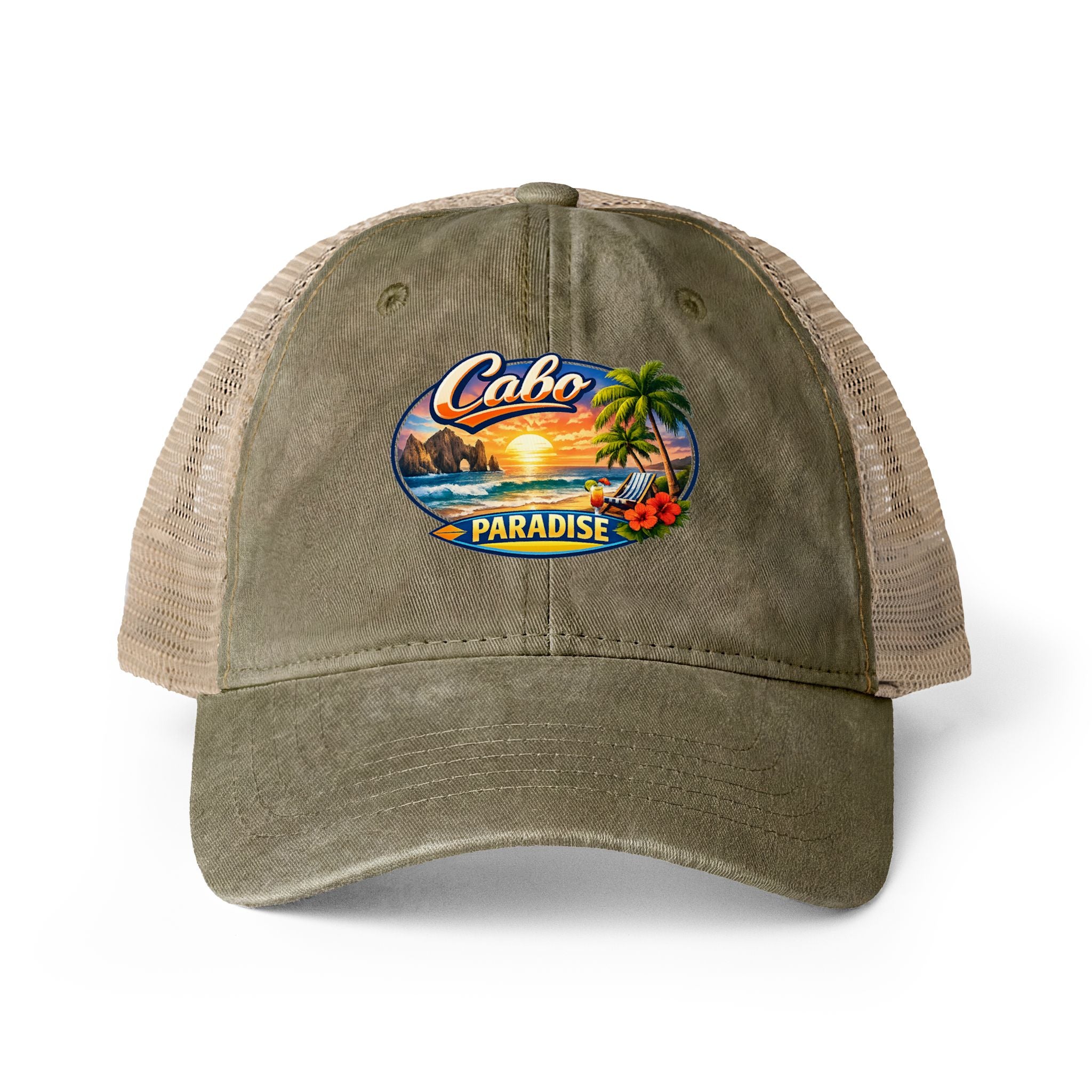 Women's Washed Mesh-Back Cap