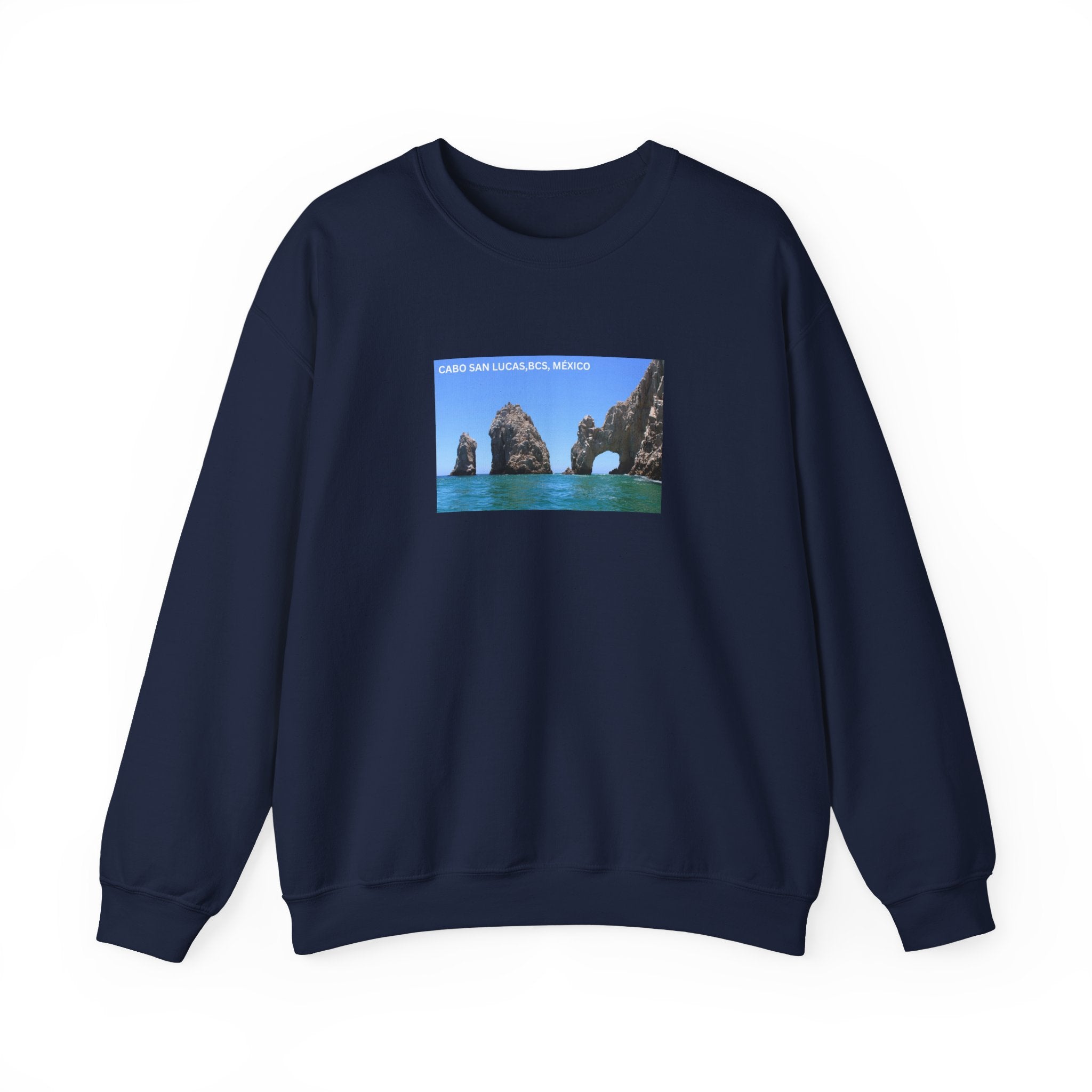 Cabo San Lucas Arch Crewneck Sweatshirt — Mexican Beach Photo Pullover