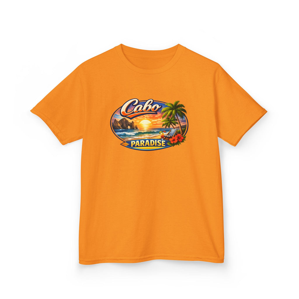 Kids Tee — "Cabo Paradise" Sunset Beach Graphic