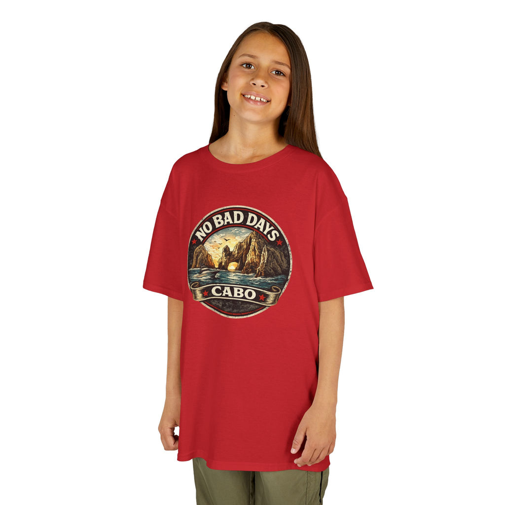 Kids Tee — 'No Bad Days' Cabo Surf Vintage Graphic