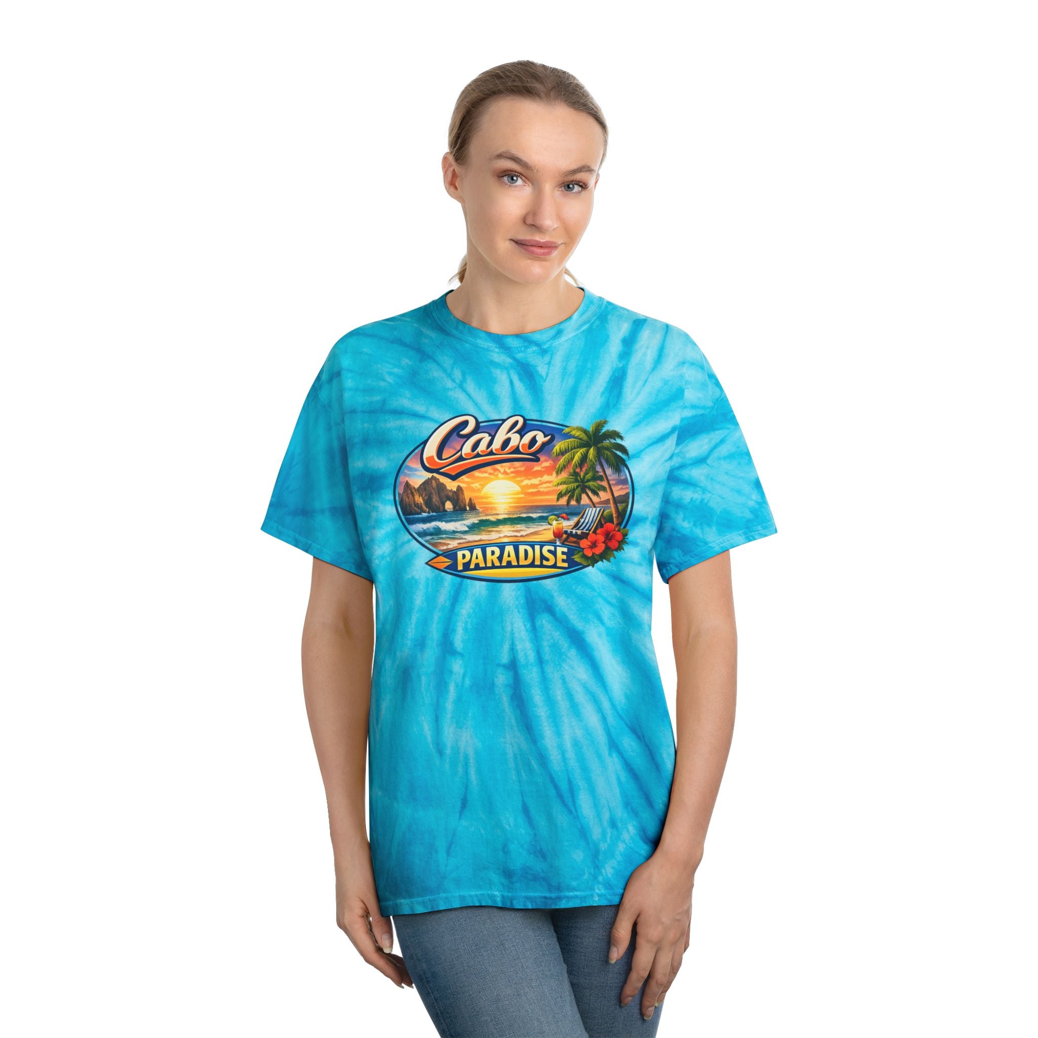 Cabo Paradise Tie-Dye Tee — Yellow Cyclone Beach Shirt