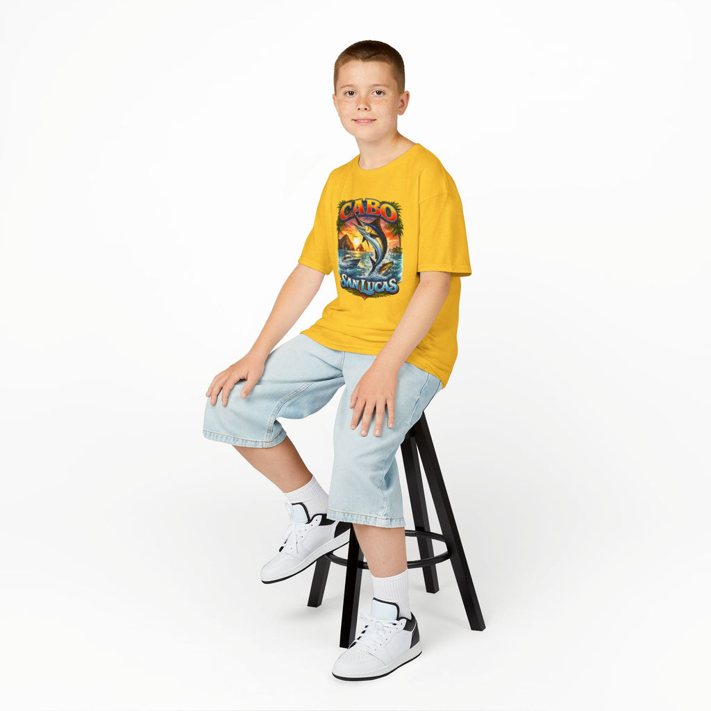 Kids T-Shirt - Cabo San Lucas Marlin Sunset Graphic