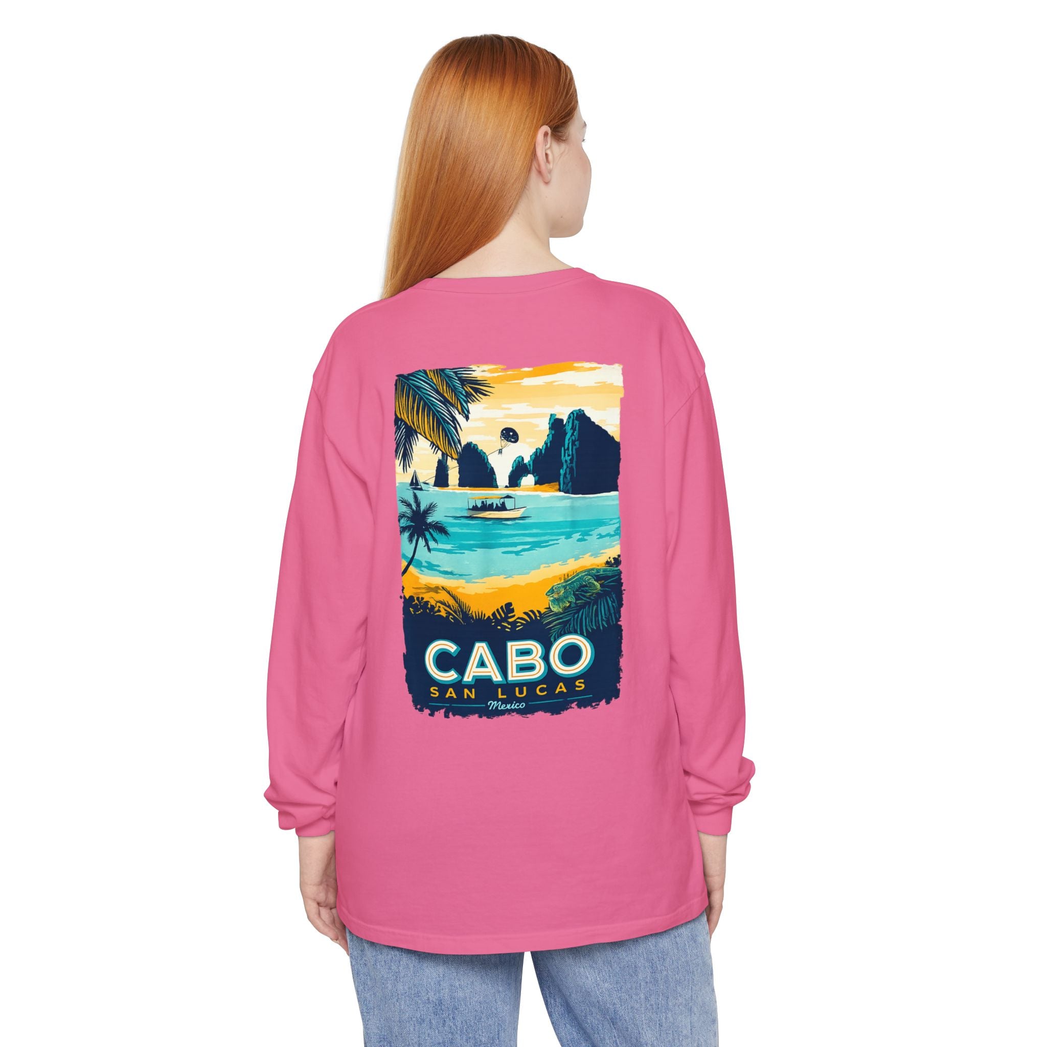 Cabo San Lucas Long Sleeve Tee — Vintage Beach Graphic
