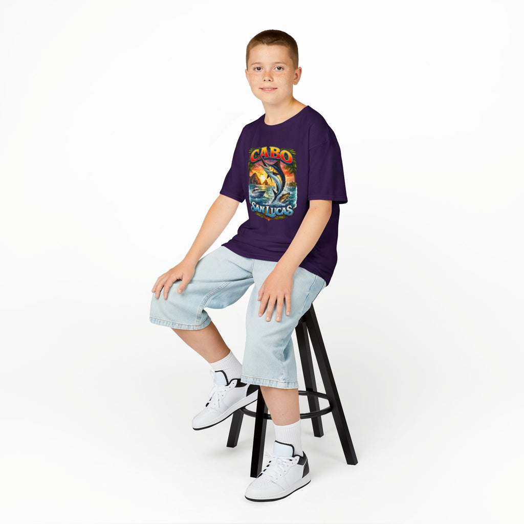 Kids T-Shirt - Cabo San Lucas Marlin Sunset Graphic