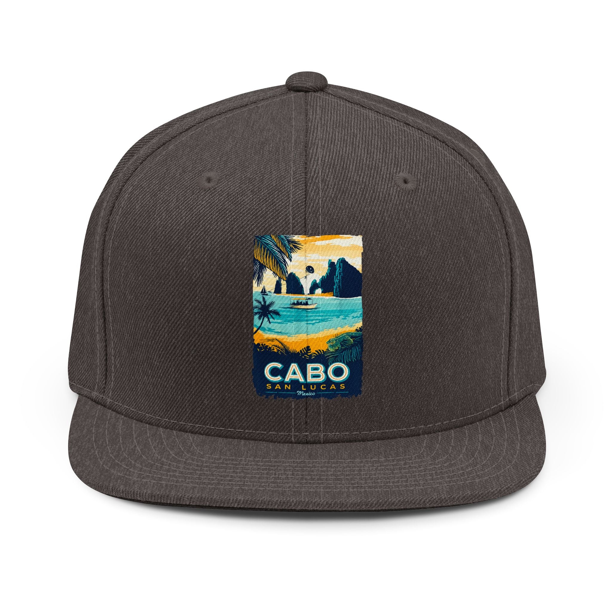 Cabo San Lucas Snapback Hat — Retro Beach Embroidered Trucker Cap