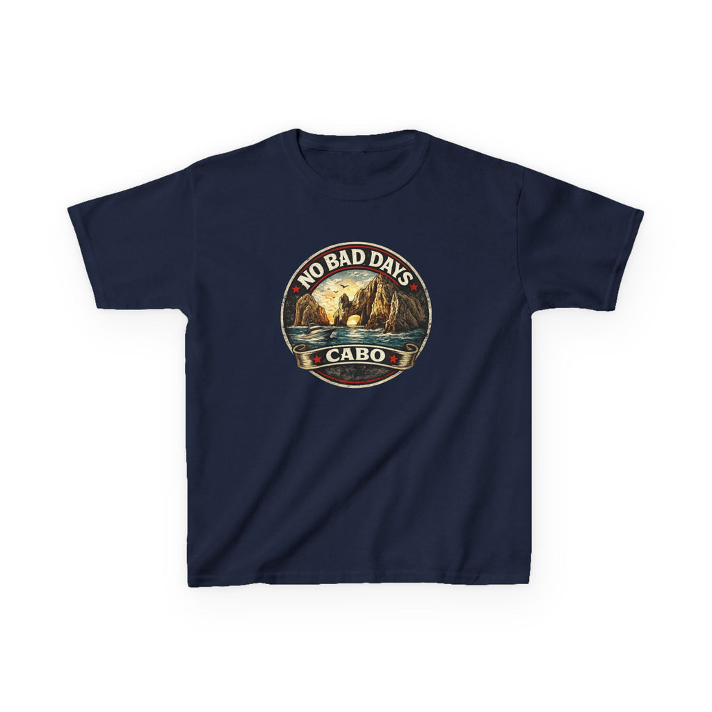 Kids Tee — 'No Bad Days' Cabo Surf Vintage Graphic