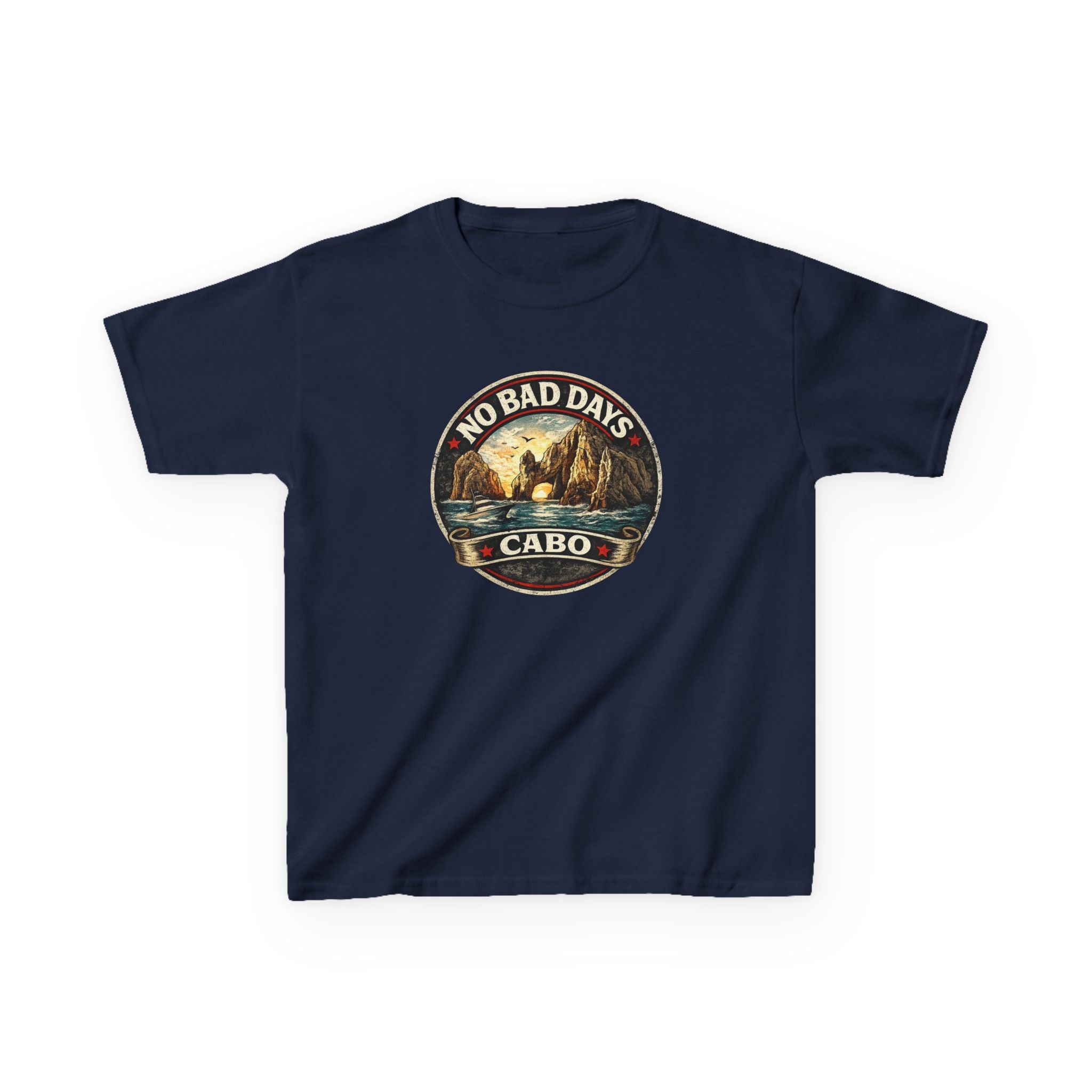 Kids Tee — 'No Bad Days' Cabo Surf Vintage Graphic