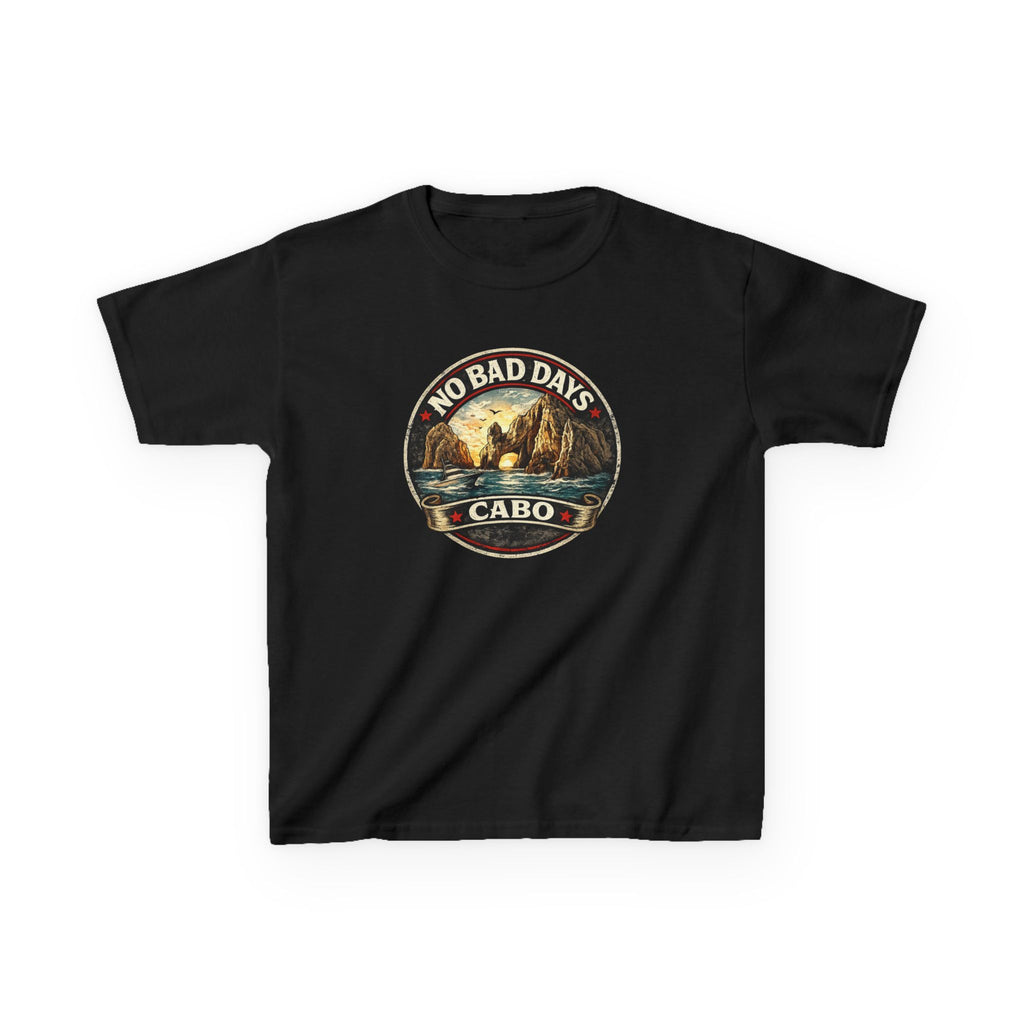 Kids Tee — 'No Bad Days' Cabo Surf Vintage Graphic