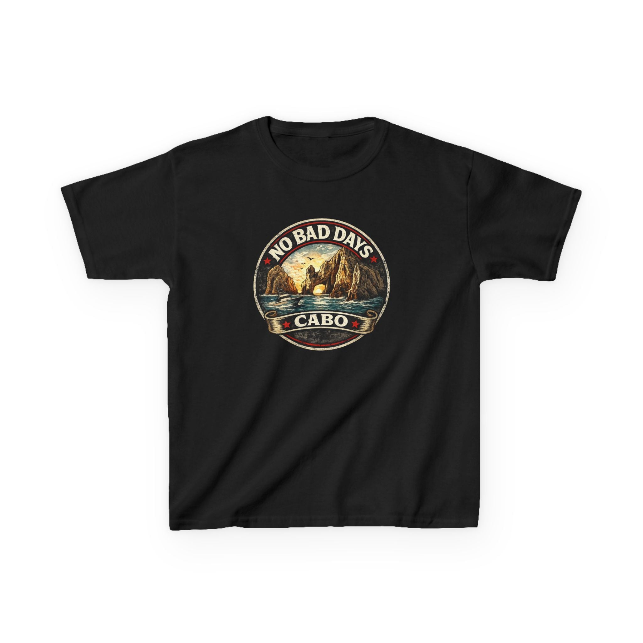 Kids Tee — 'No Bad Days' Cabo Surf Vintage Graphic