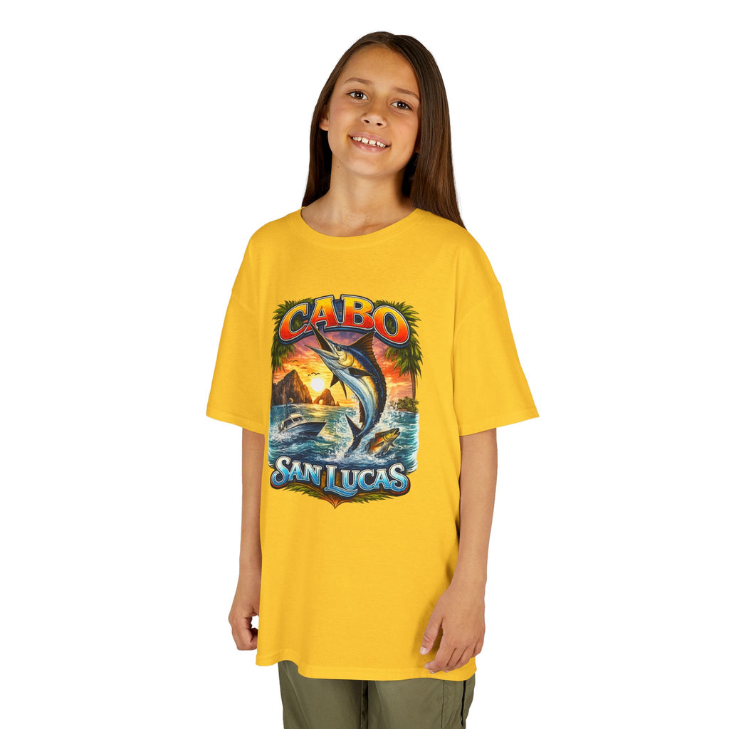 Kids T-Shirt - Cabo San Lucas Marlin Sunset Graphic