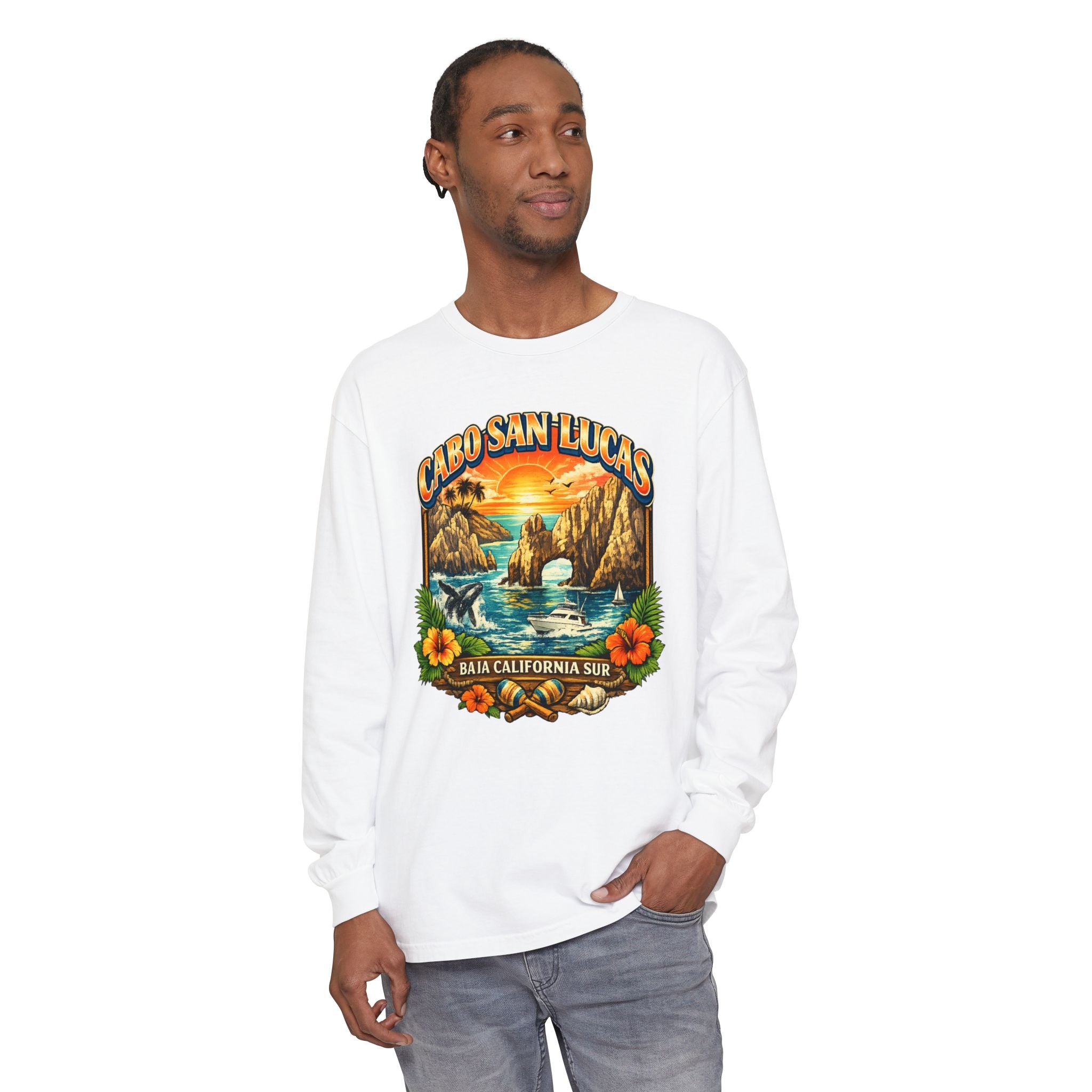 Cabo San Lucas Long Sleeve T-Shirt – Baja California Sun Beach Graphic