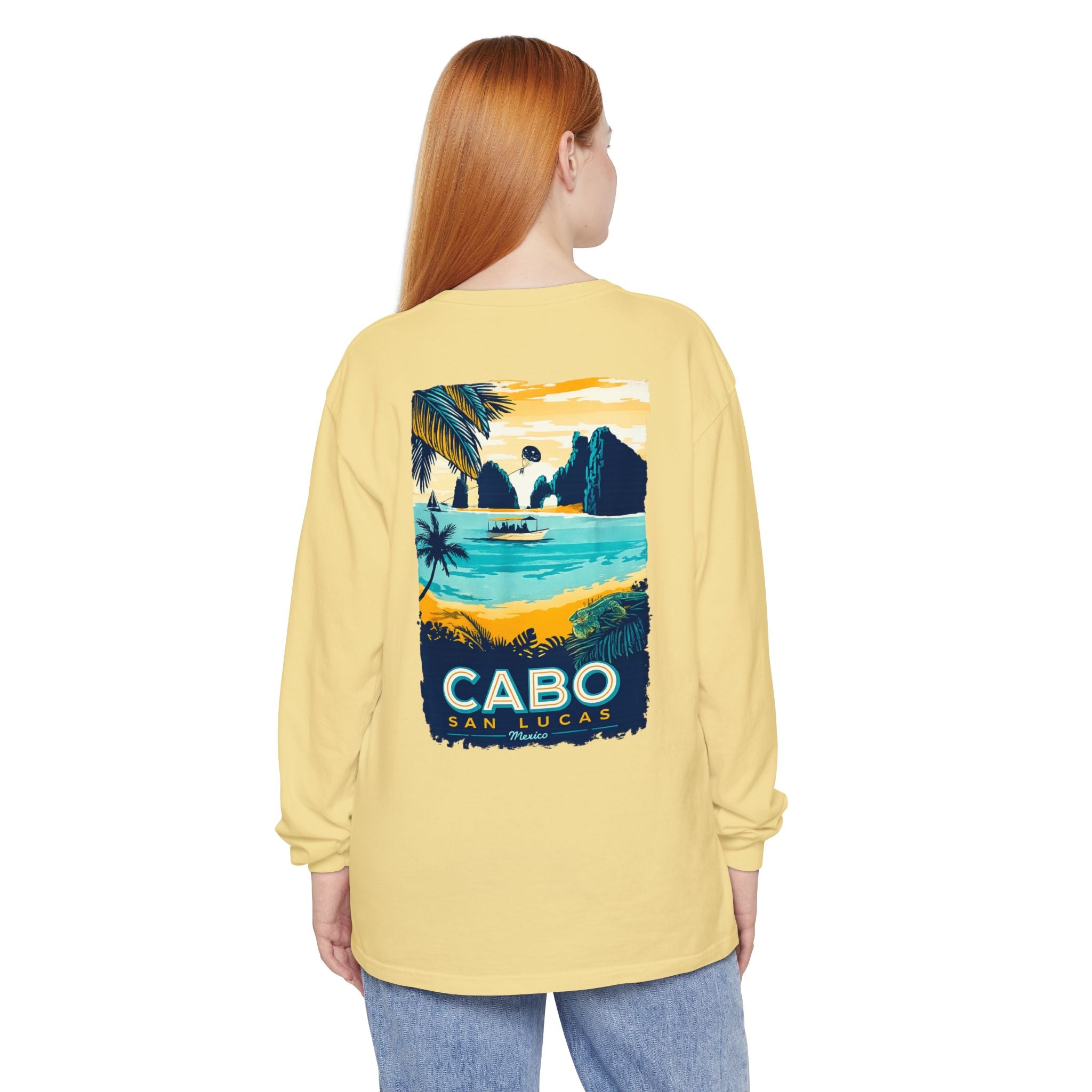 Cabo San Lucas Long Sleeve Tee — Vintage Beach Graphic
