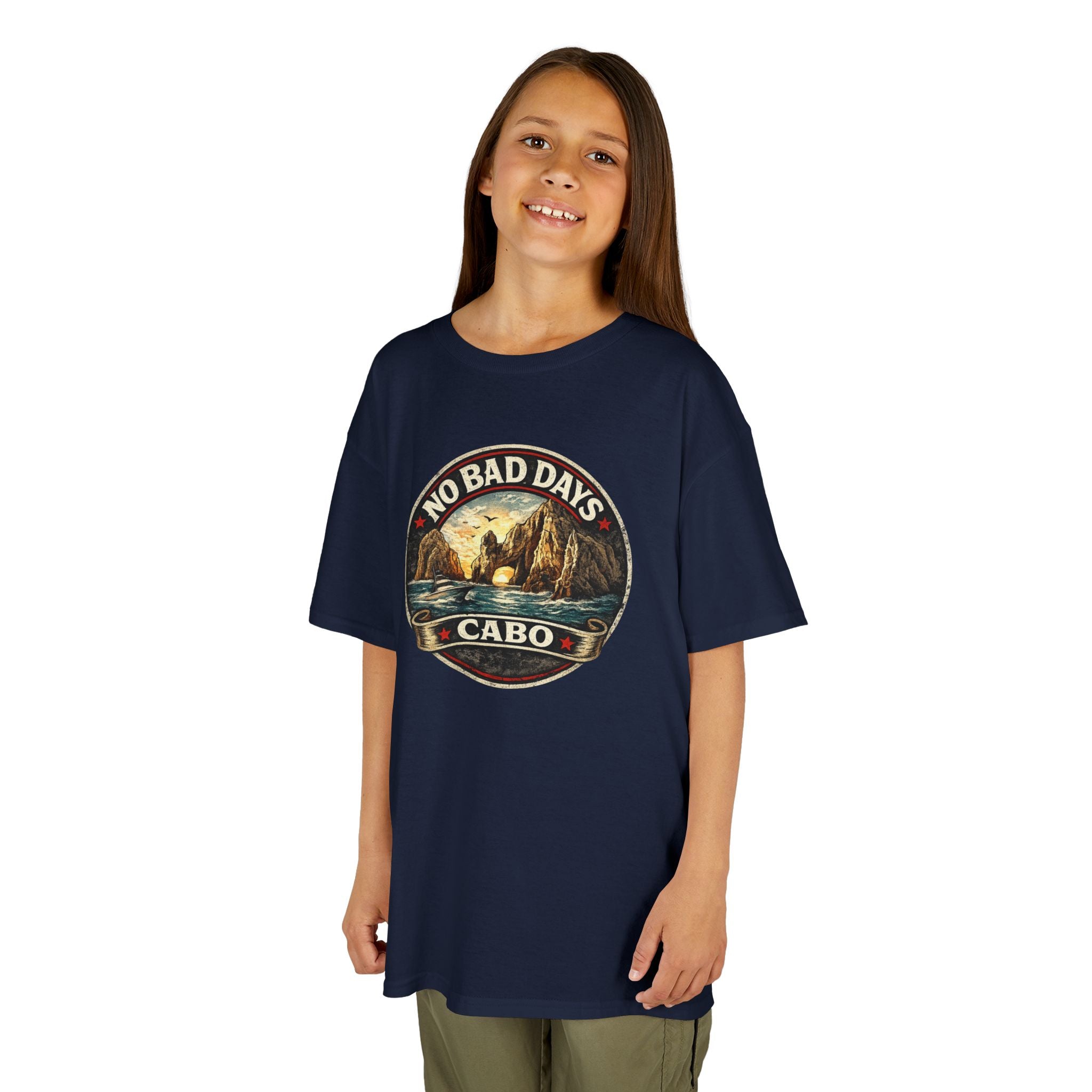 Kids Tee — 'No Bad Days' Cabo Surf Vintage Graphic