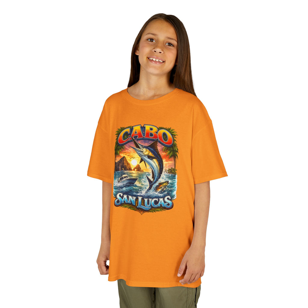 Kids T-Shirt - Cabo San Lucas Marlin Sunset Graphic