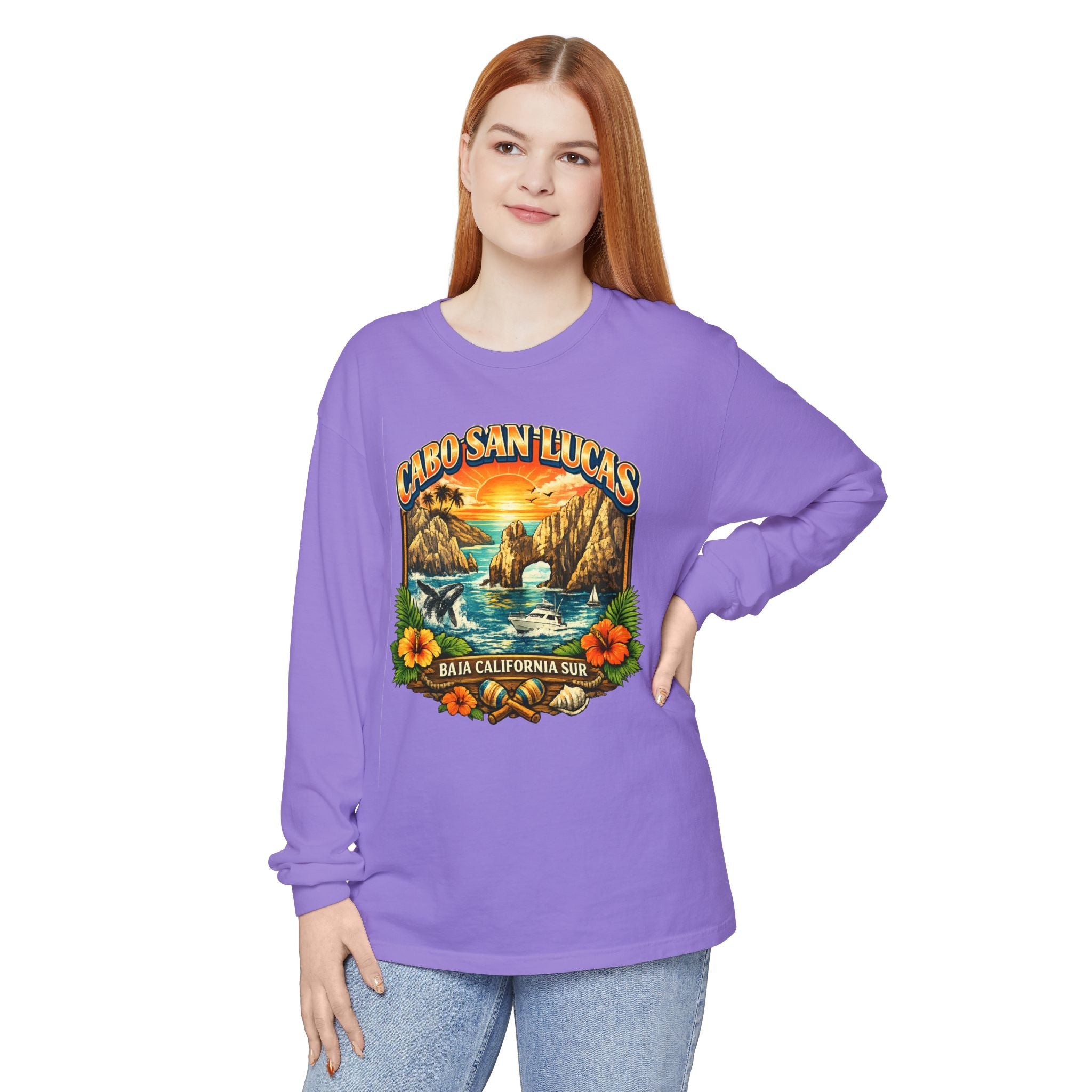 Cabo San Lucas Long Sleeve T-Shirt – Baja California Sun Beach Graphic