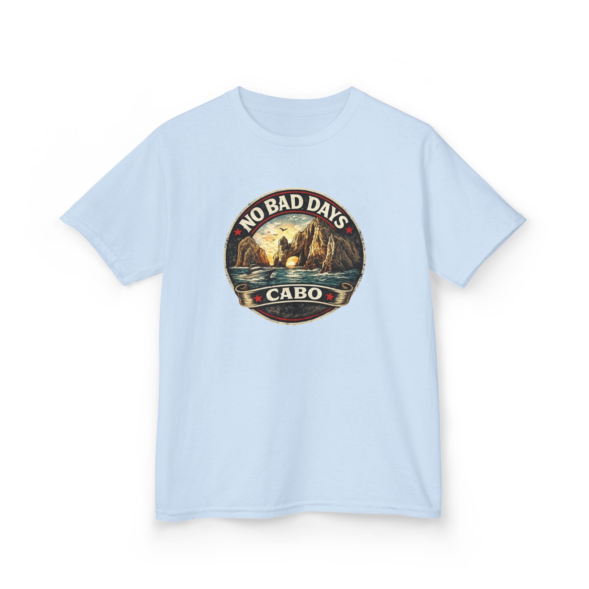 Kids Tee — 'No Bad Days' Cabo Surf Vintage Graphic
