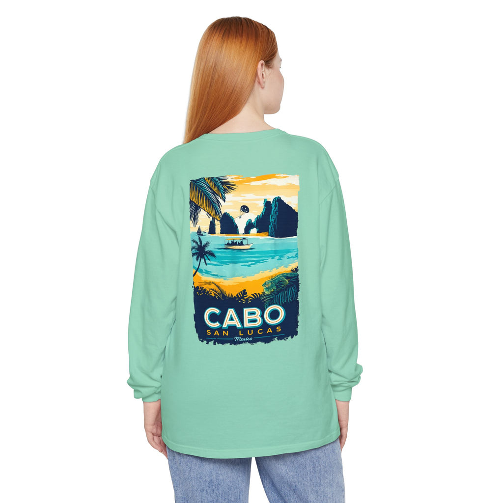 Cabo San Lucas Long Sleeve Tee — Vintage Beach Graphic