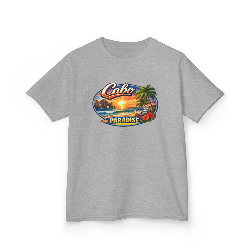 Kids Tee — "Cabo Paradise" Sunset Beach Graphic