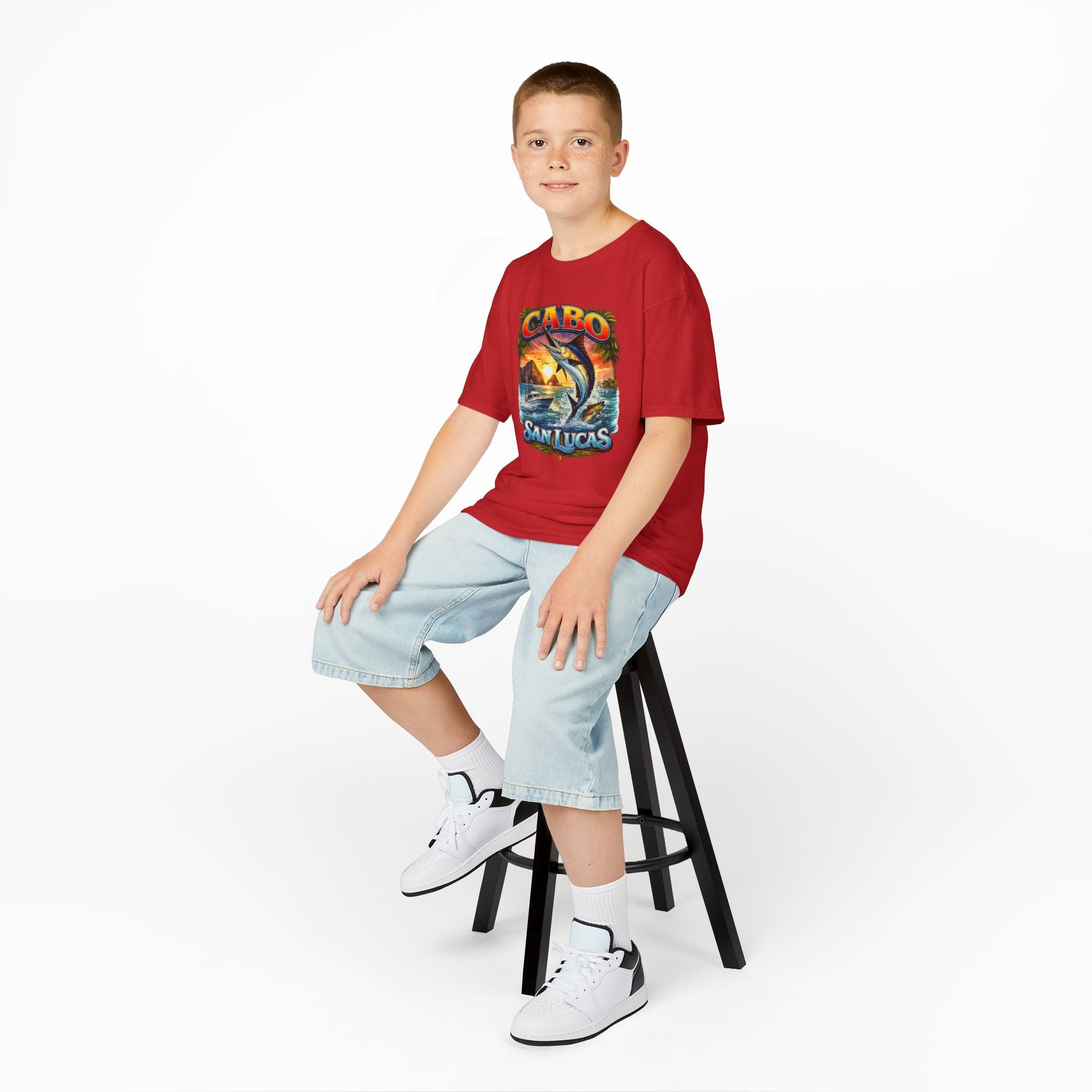 Kids T-Shirt - Cabo San Lucas Marlin Sunset Graphic
