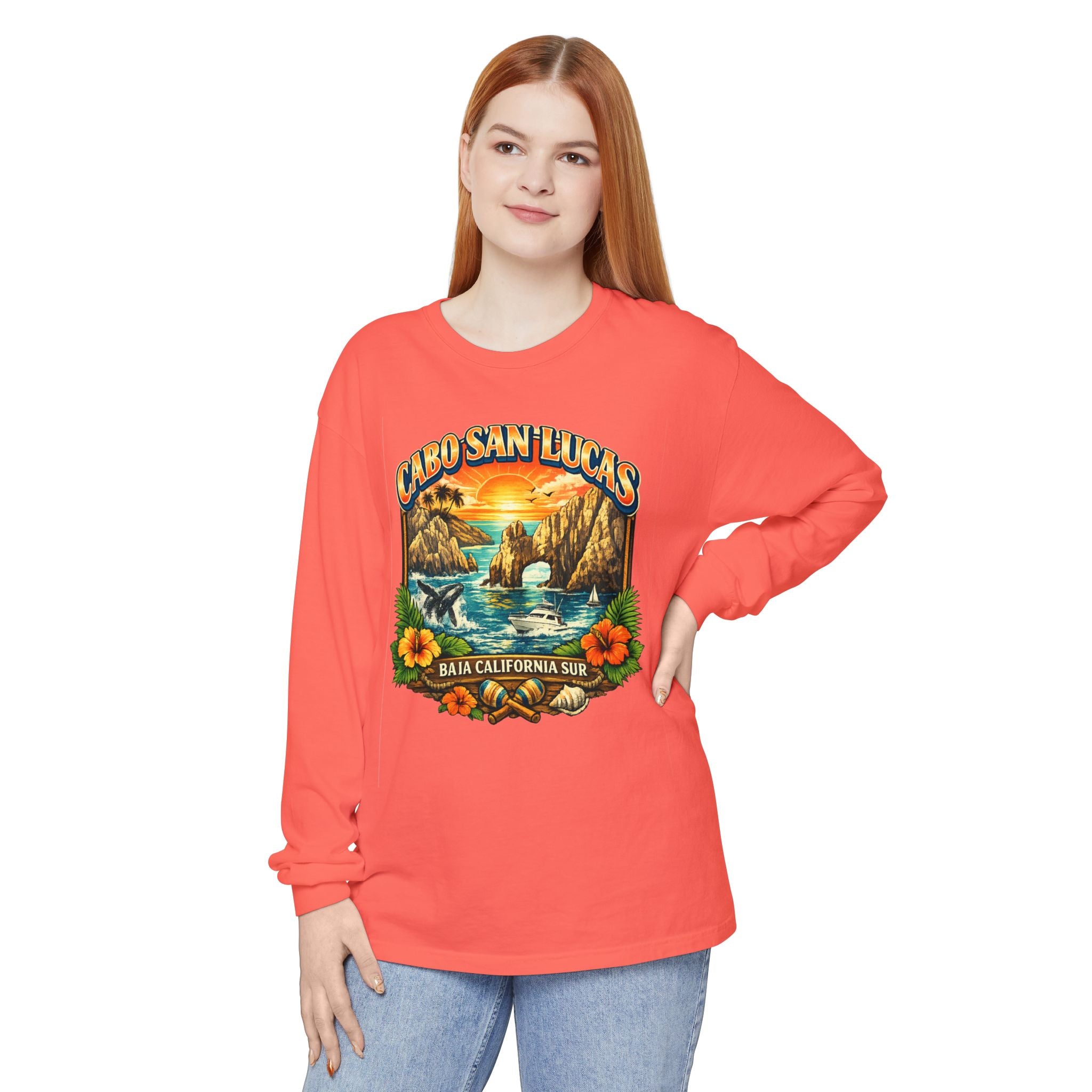 Cabo San Lucas Long Sleeve T-Shirt – Baja California Sun Beach Graphic