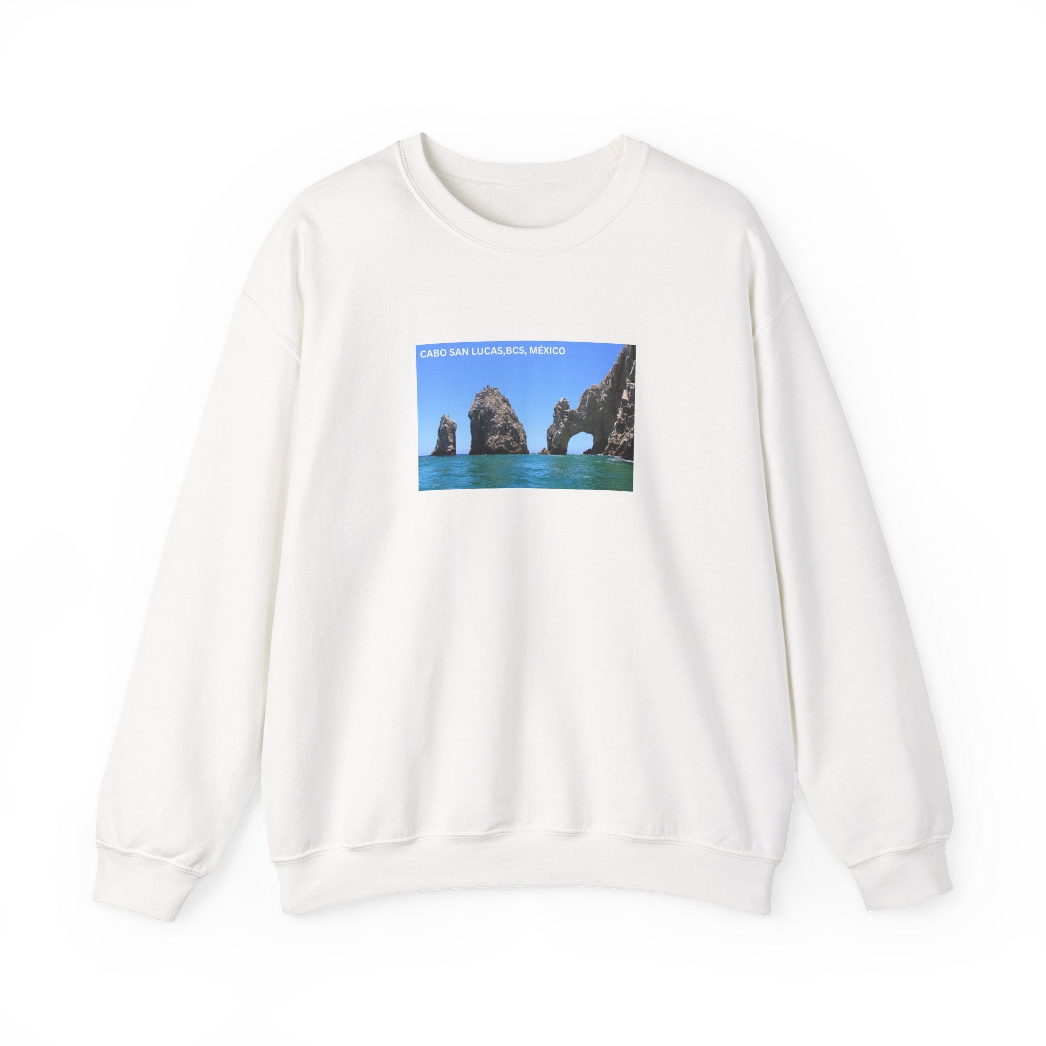 Cabo San Lucas Arch Crewneck Sweatshirt — Mexican Beach Photo Pullover