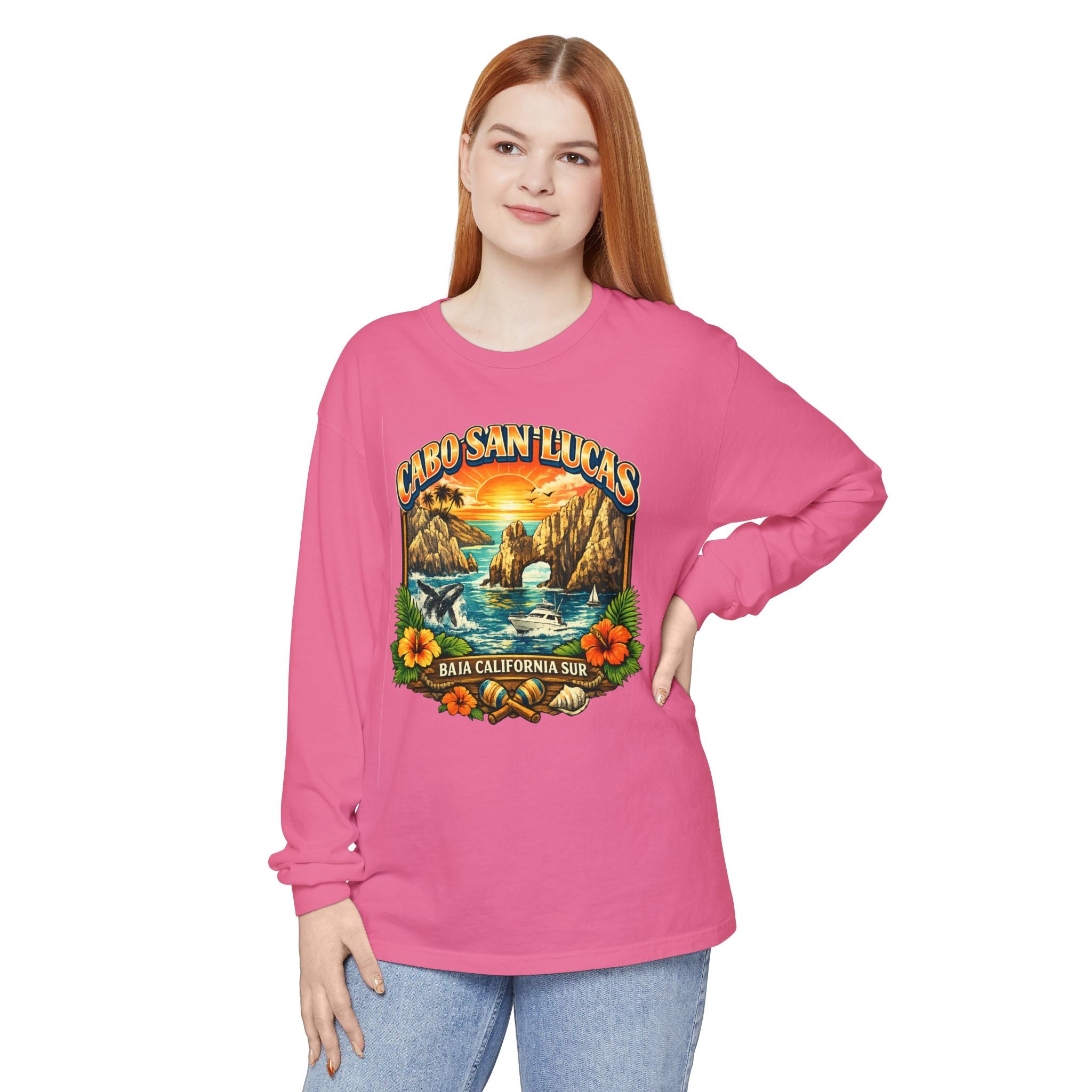 Cabo San Lucas Long Sleeve T-Shirt – Baja California Sun Beach Graphic