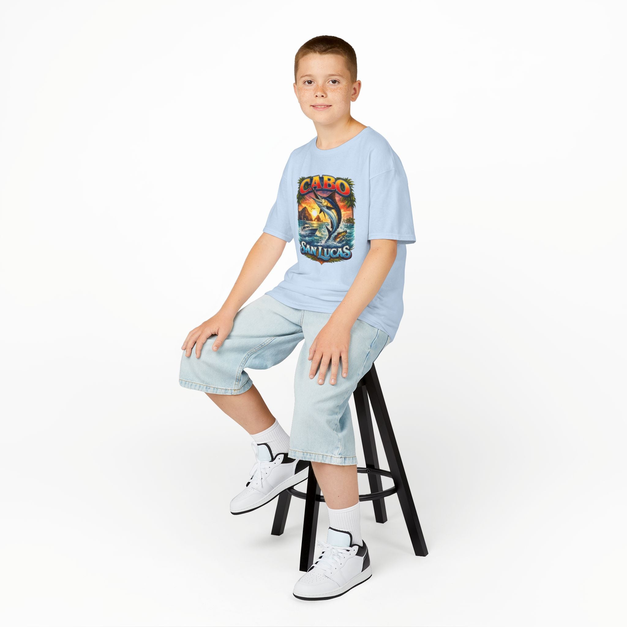 Kids T-Shirt - Cabo San Lucas Marlin Sunset Graphic