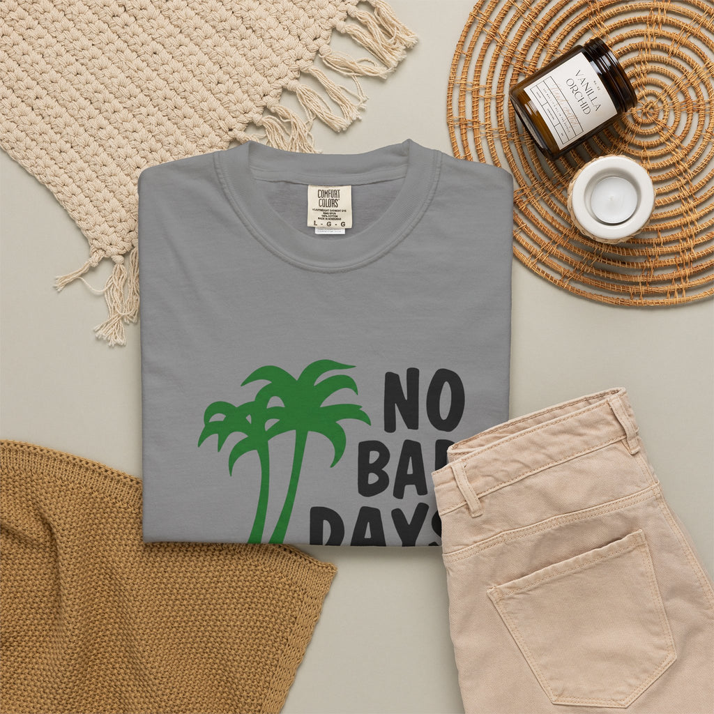 No Bad Days Palm Tree T-Shirt — Casual Beach Vibe Graphic Tee