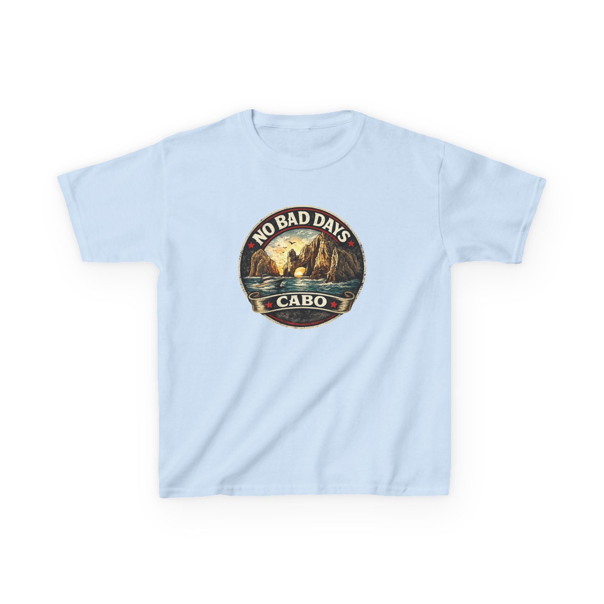 Kids Tee — 'No Bad Days' Cabo Surf Vintage Graphic