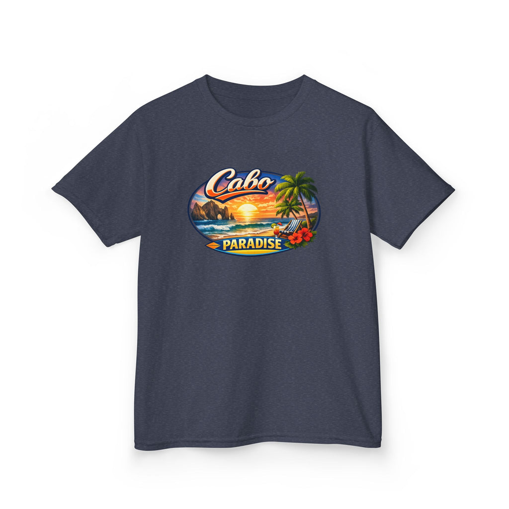 Kids Tee — "Cabo Paradise" Sunset Beach Graphic