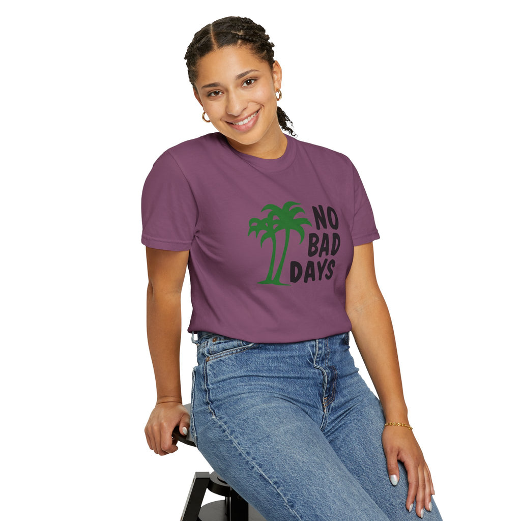 No Bad Days Palm Tree T-Shirt — Casual Beach Vibe Graphic Tee