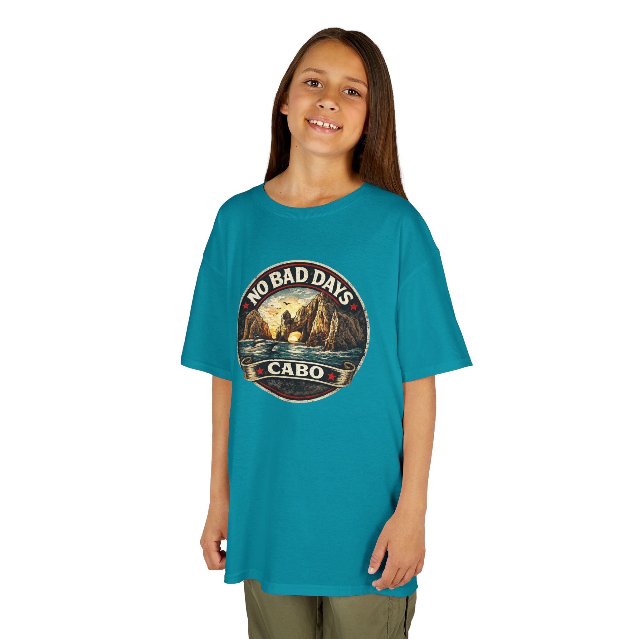 Kids Tee — 'No Bad Days' Cabo Surf Vintage Graphic