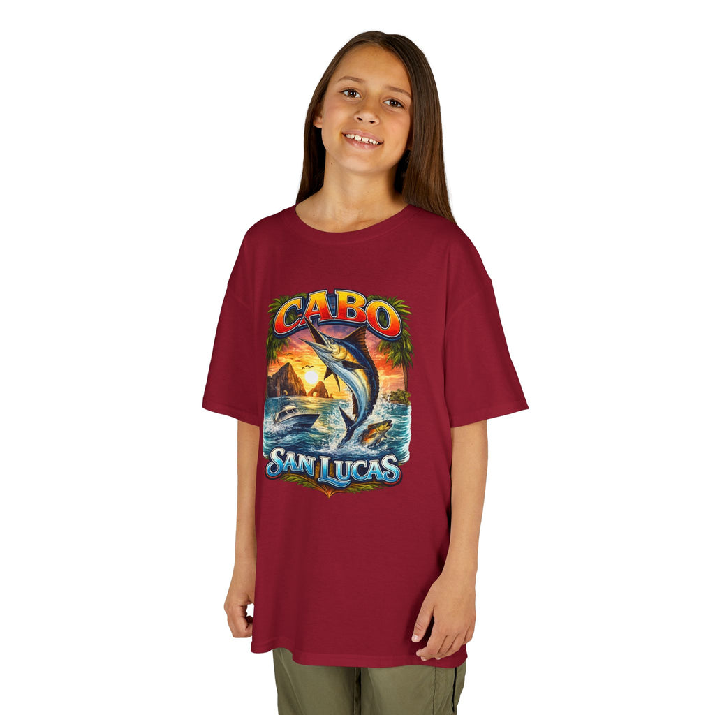 Kids T-Shirt - Cabo San Lucas Marlin Sunset Graphic