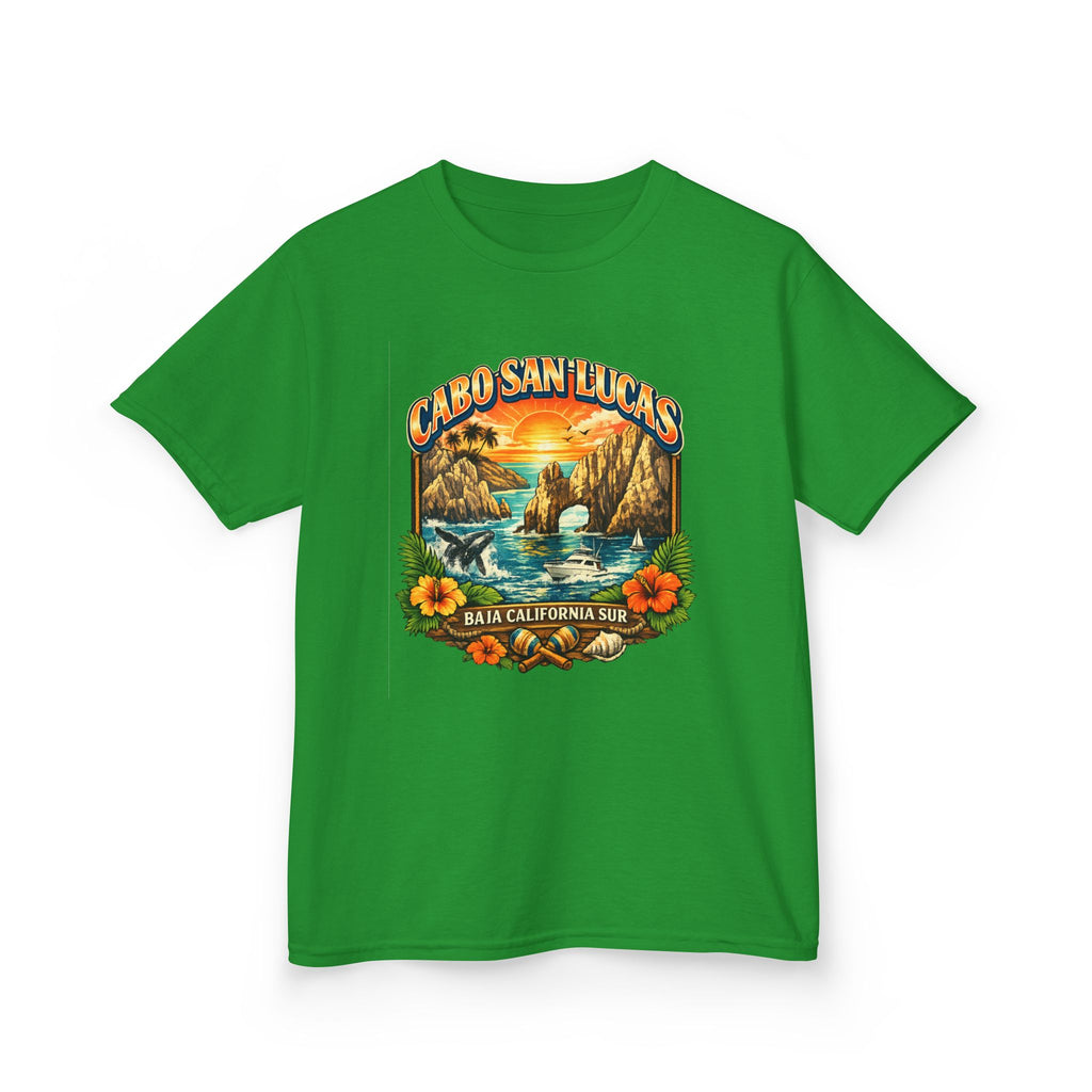 Kids Tee — "Cabo San Lucas" Sunset Tropical Beach Graphic
