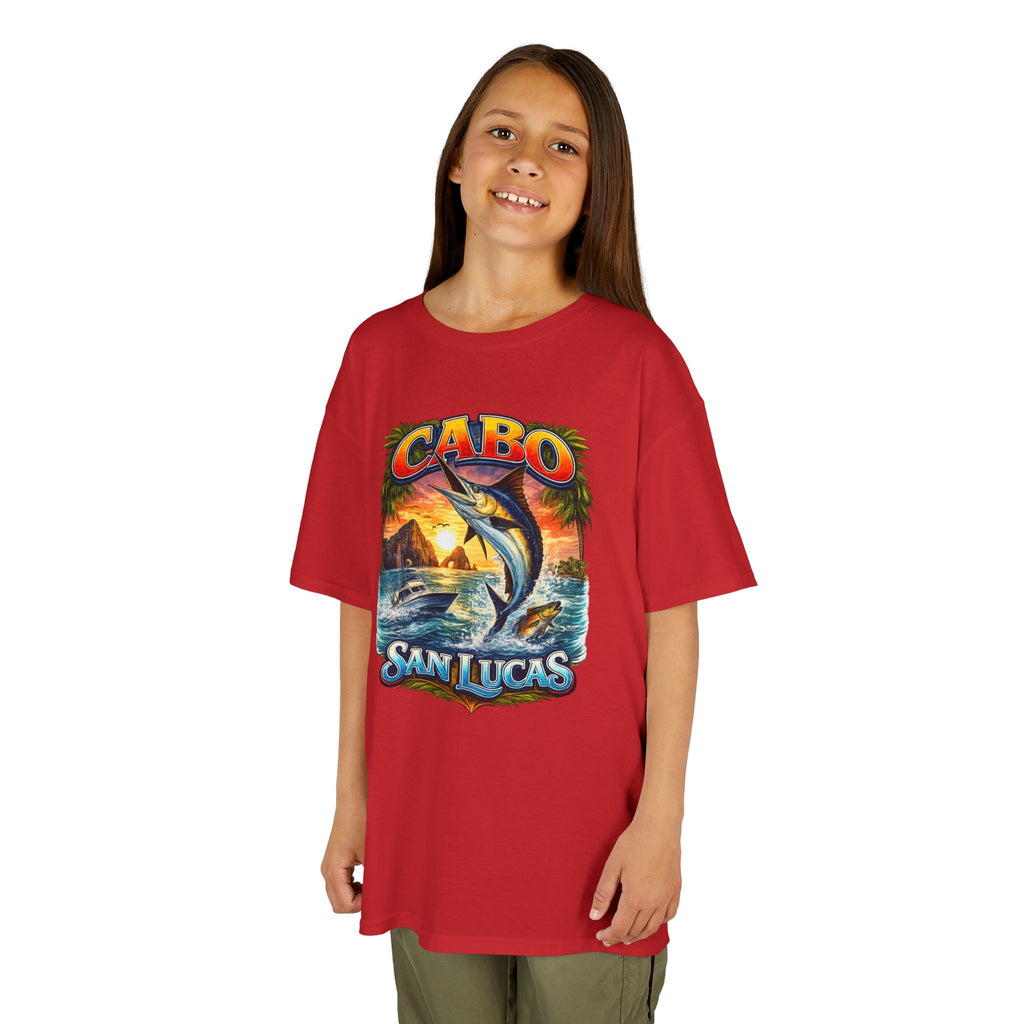 Kids T-Shirt - Cabo San Lucas Marlin Sunset Graphic