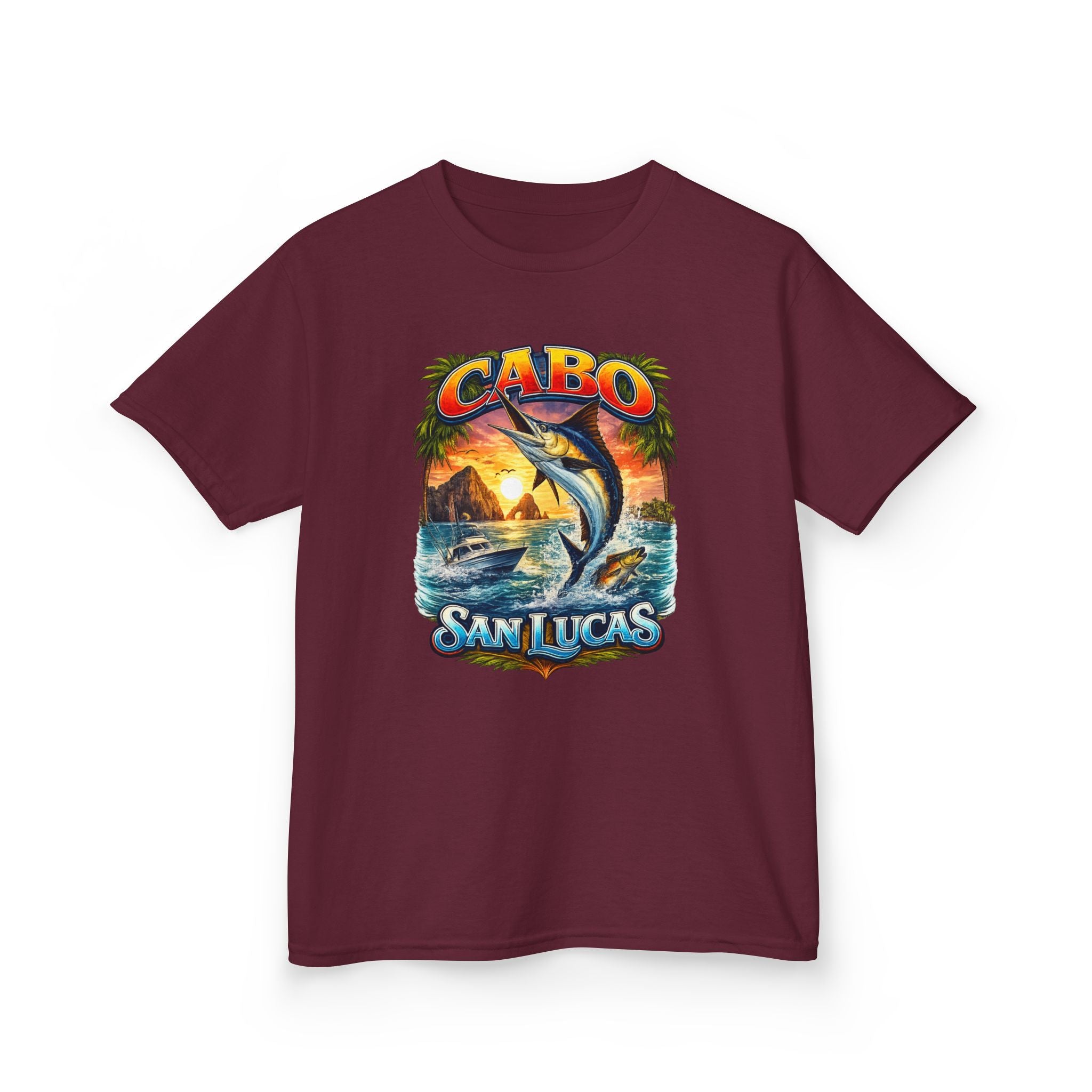Kids T-Shirt - Cabo San Lucas Marlin Sunset Graphic