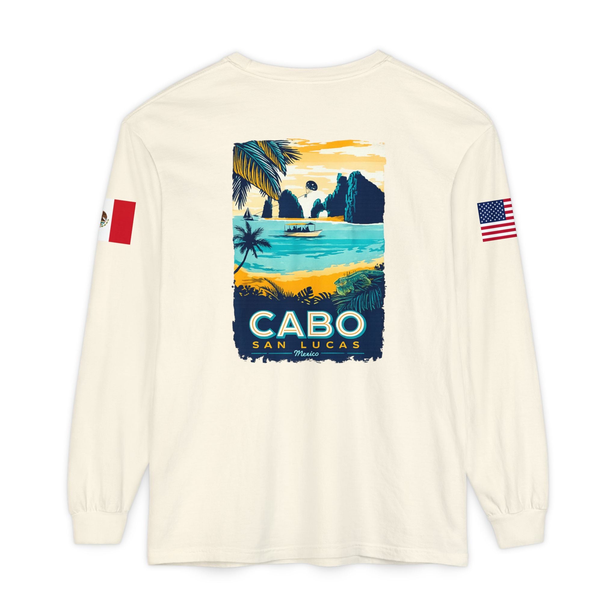 Cabo San Lucas Long Sleeve Tee — Vintage Beach Graphic