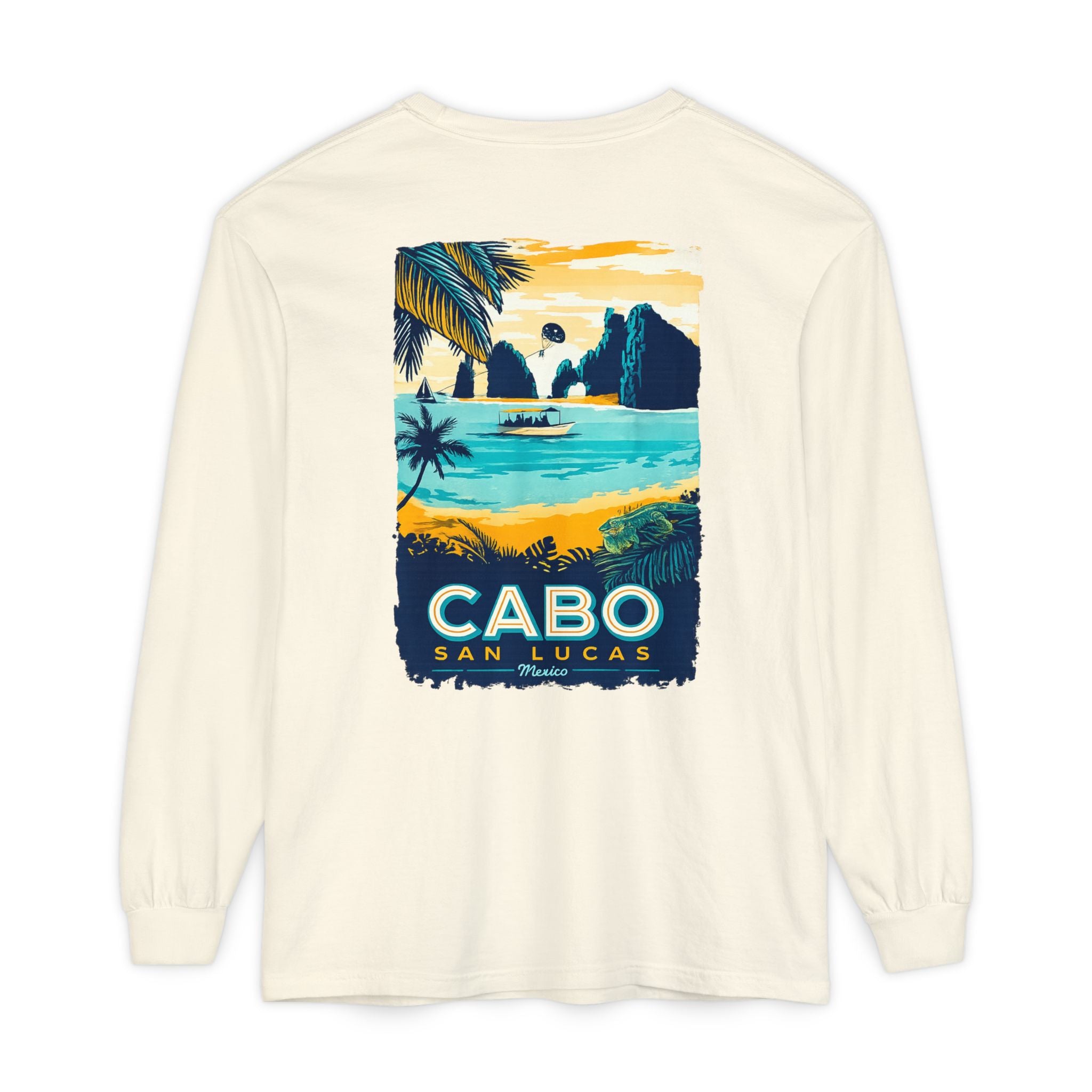 Cabo San Lucas Long Sleeve Tee — Vintage Beach Graphic