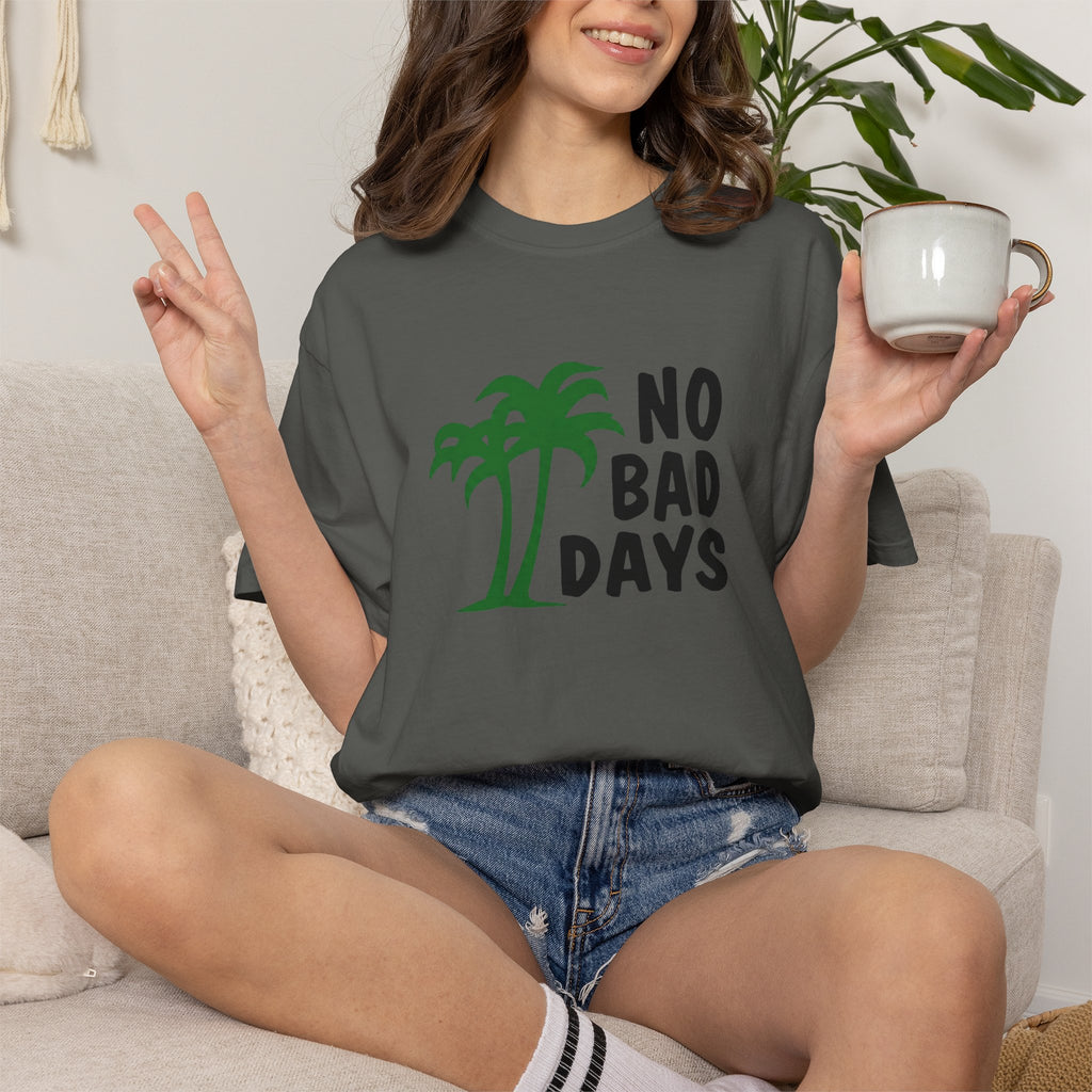 No Bad Days Palm Tree T-Shirt — Casual Beach Vibe Graphic Tee