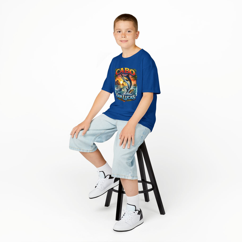 Kids T-Shirt - Cabo San Lucas Marlin Sunset Graphic