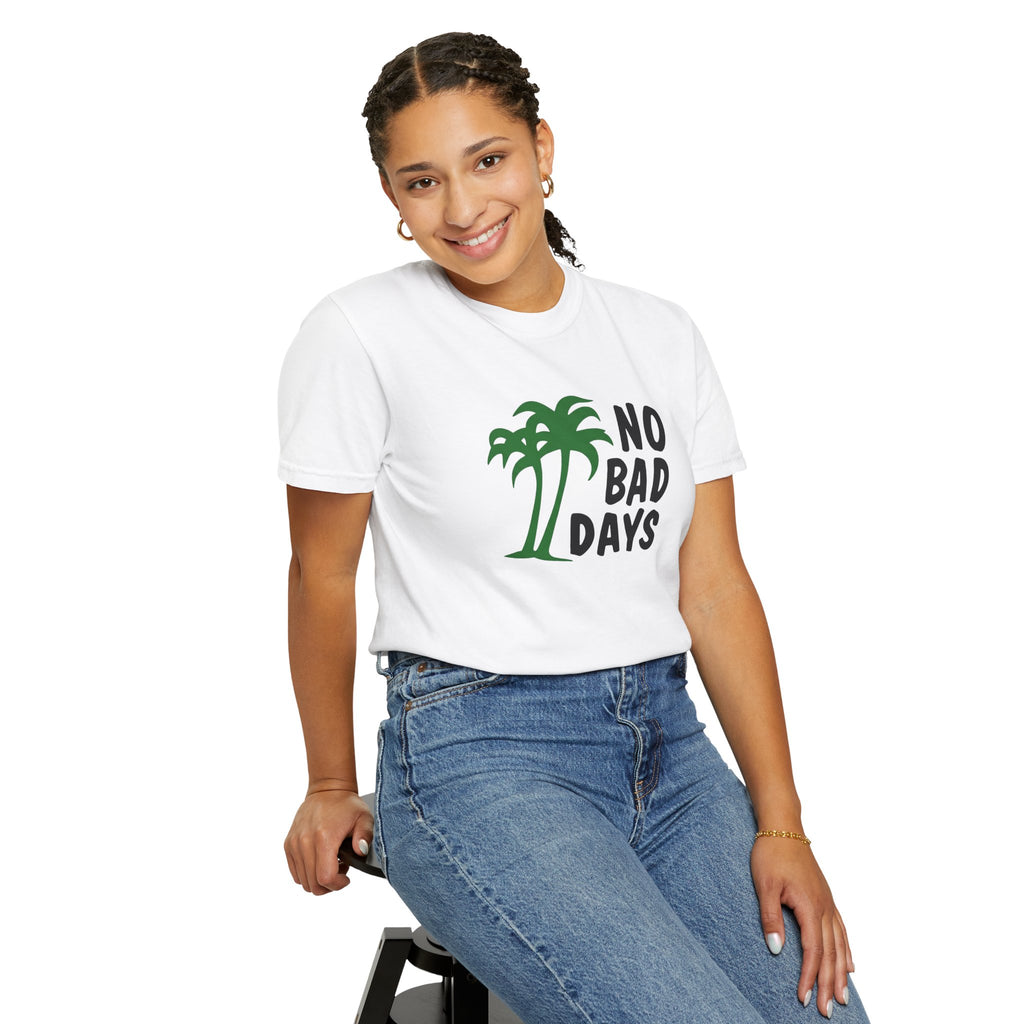 No Bad Days Palm Tree T-Shirt — Casual Beach Vibe Graphic Tee